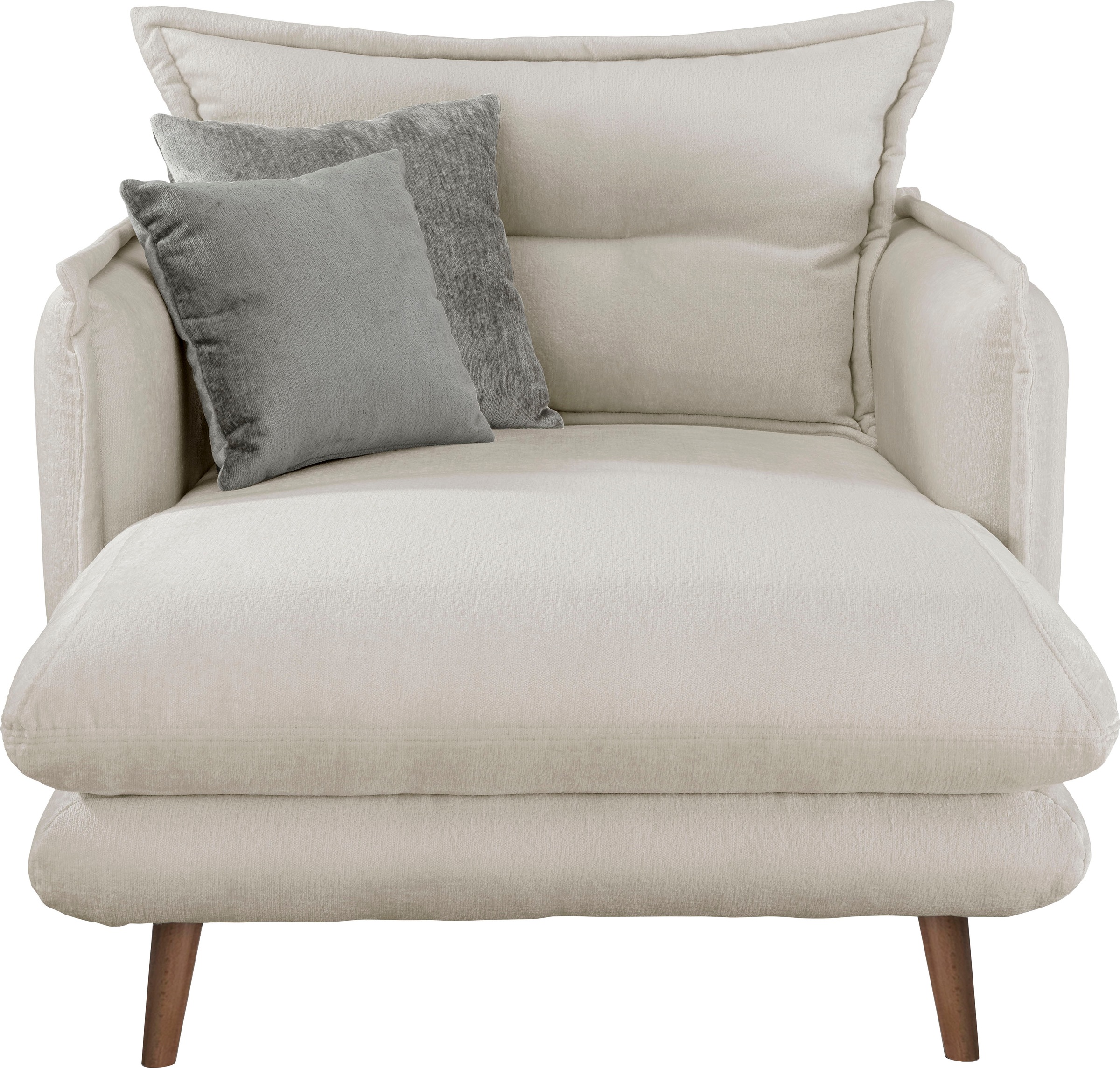 INOSIGN Loveseat »Lazio«, moderner Sessel mit einer bequemen Polsterung, 2 Stk. Zierkissen