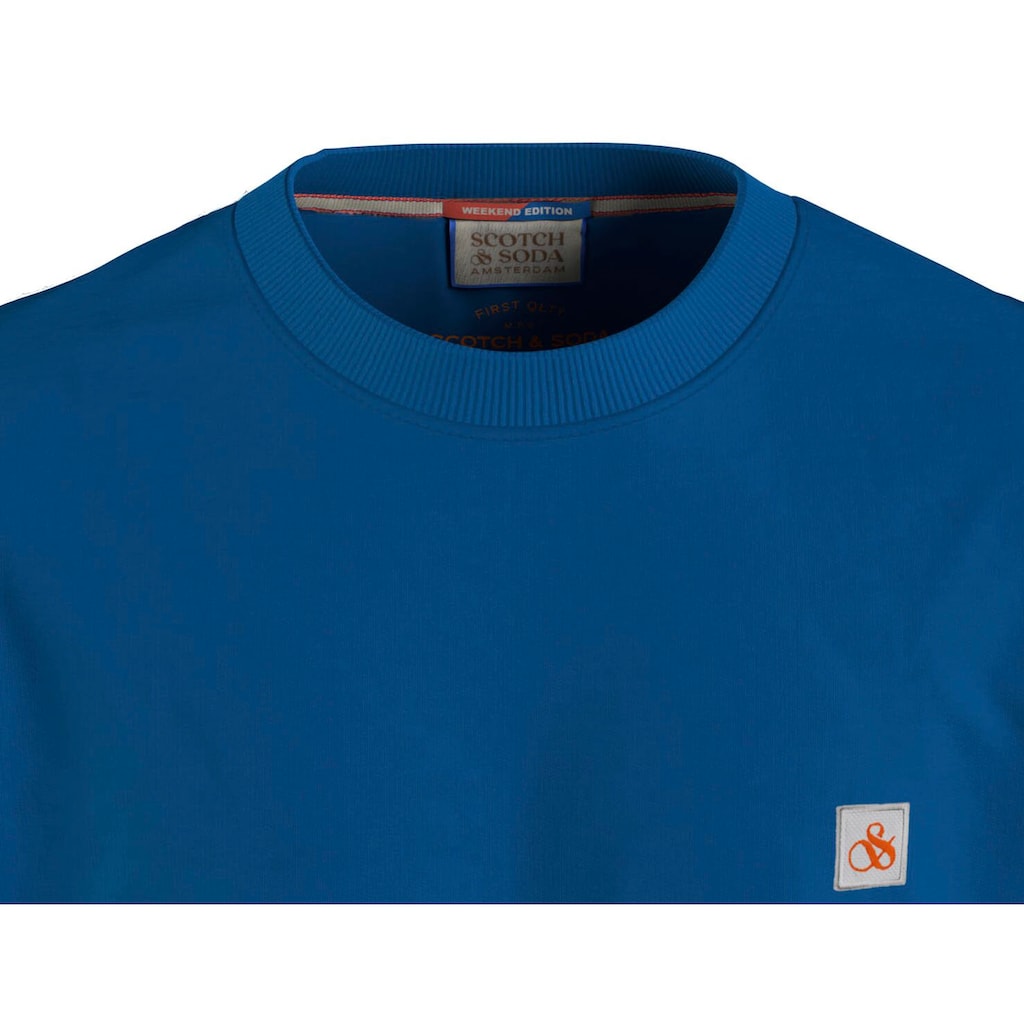 Scotch & Soda Sweatshirt »Classic essential crewneck sweatshirt«, mit kleiner Logo-Stickerei auf der Brust
