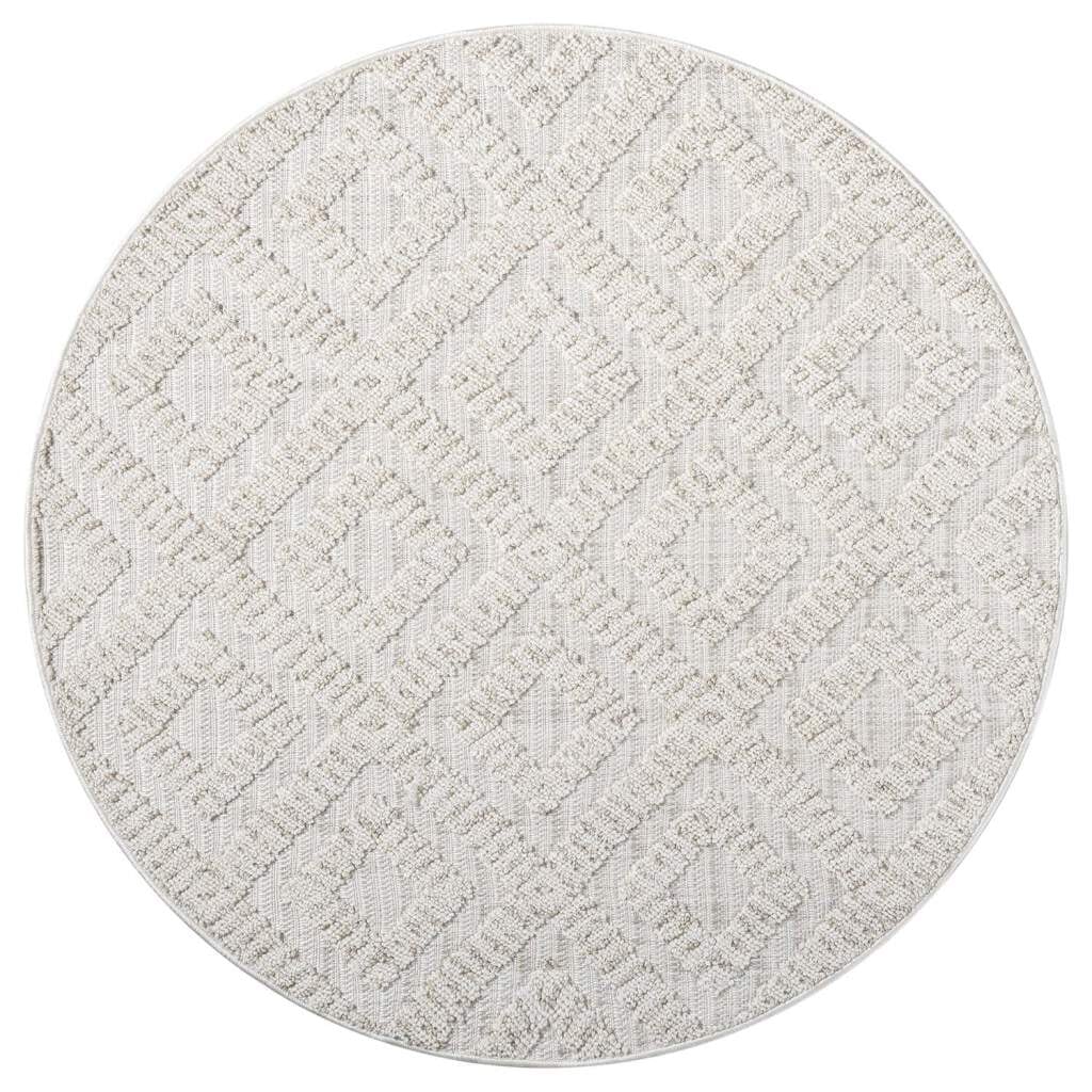 Carpet City Teppich »CLASICO 8927«, rund, 11 mm Höhe, Kurzflor, Hochtief-Muster, Boho, Wohnzimmer