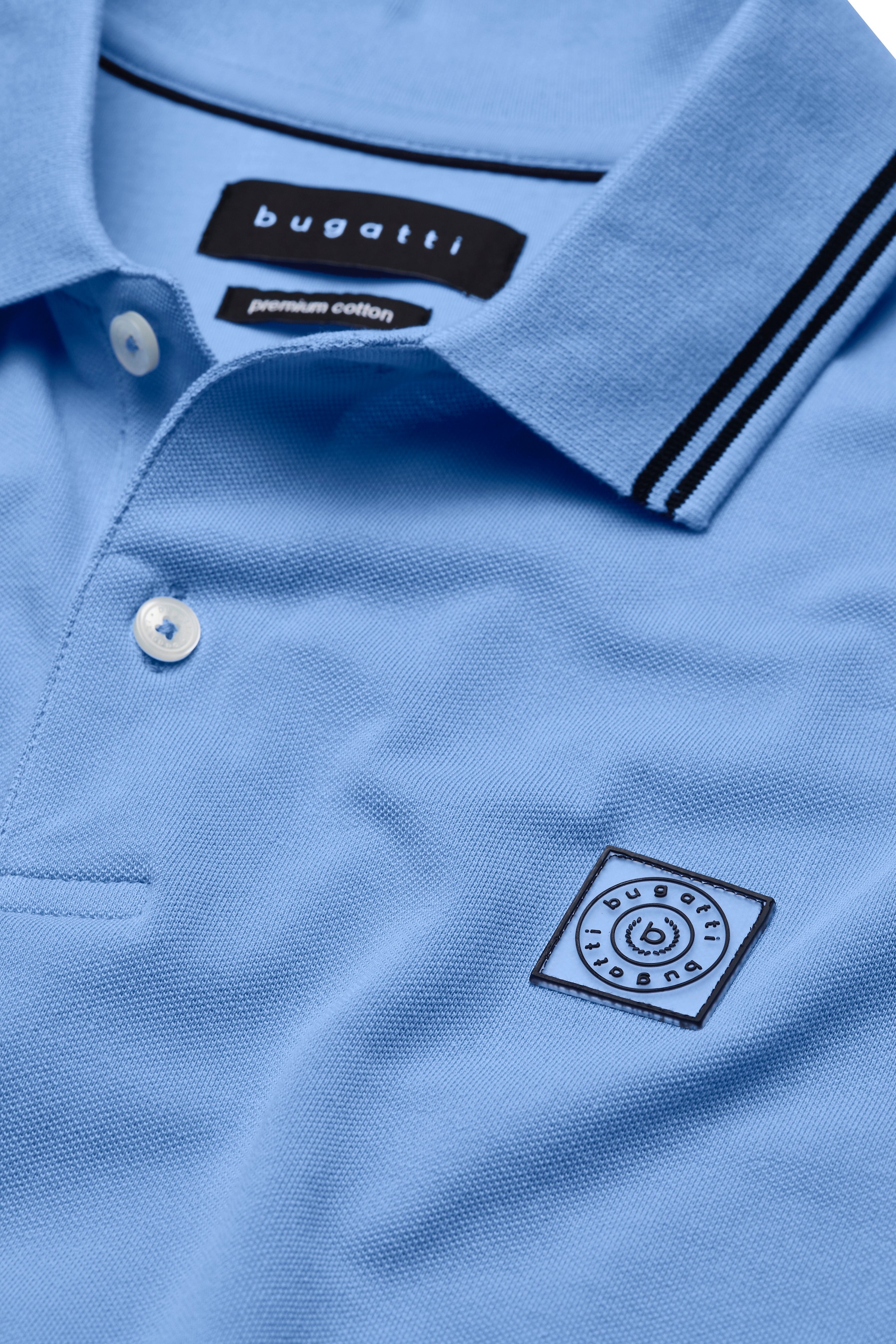 bugatti Poloshirt, mit Kontraststreifen