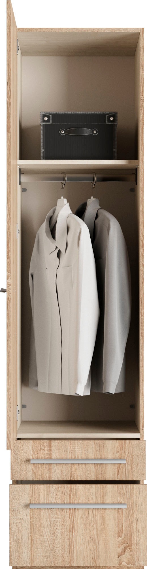 priess Kleiderschrank »Schrank Garderobe Wäscheschrank Barcelona in 5 Breiten«, viel Stauraum, geräumige Schubkästen, mit Spiegel, MADE IN GERMANY