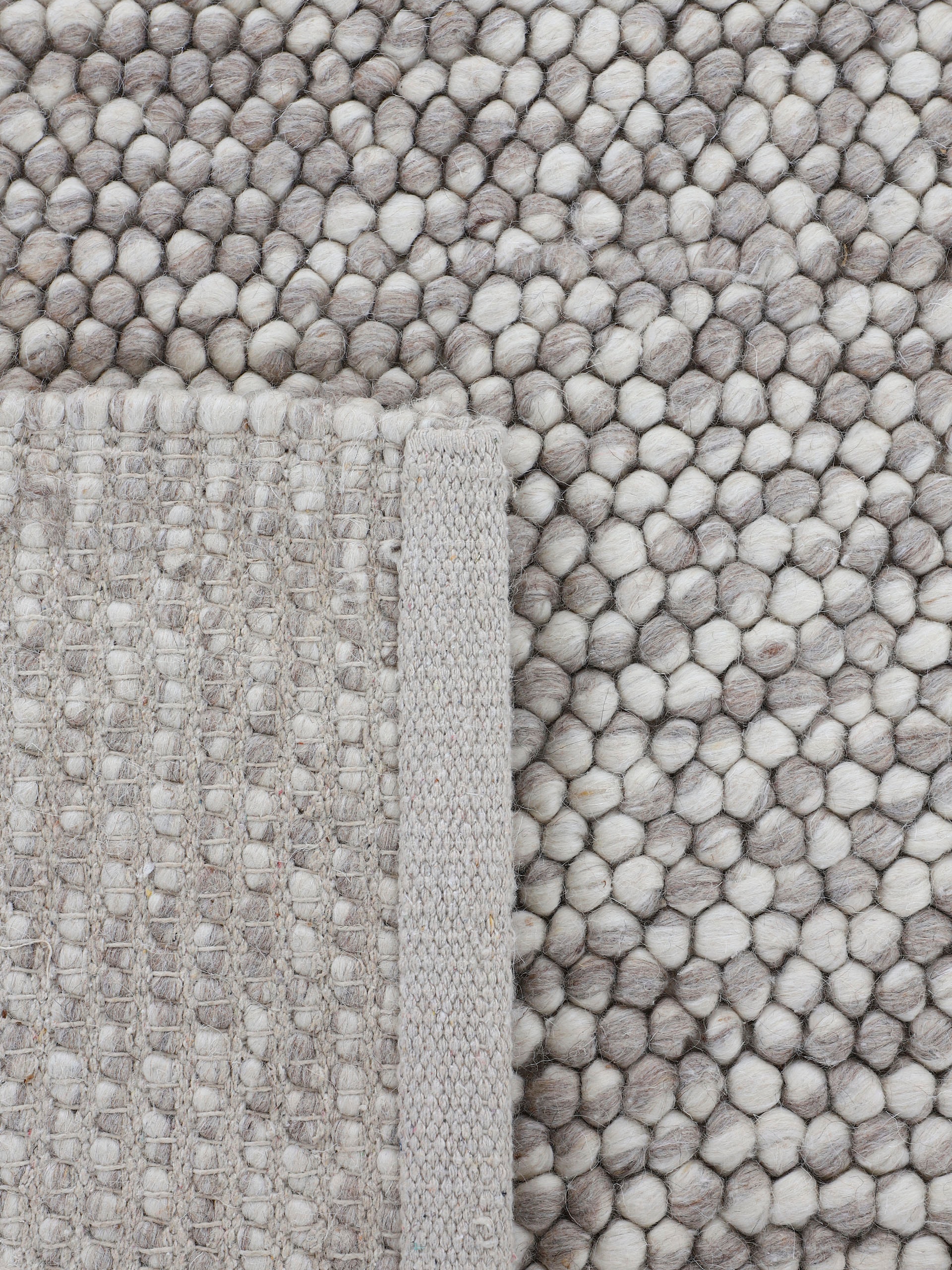 carpetfine Teppich »Calo«, rund, 16 mm Höhe, Handweb Teppich, Uni-Farben, meliert, handgewebt, 70% Wolle