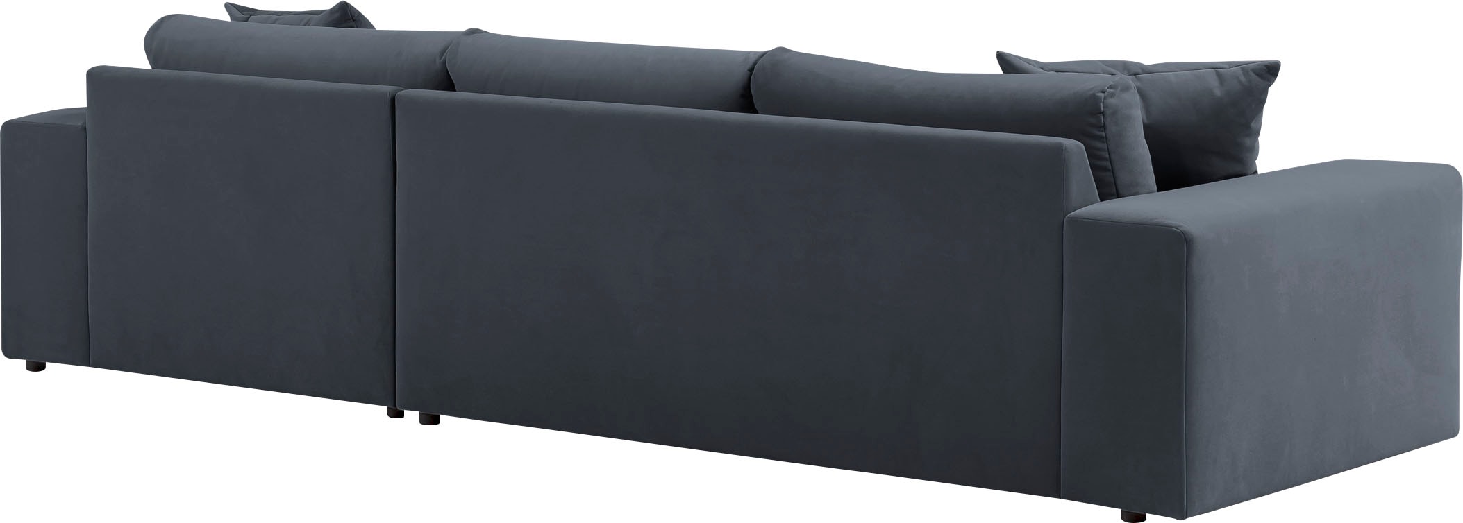andas Ecksofa »SLEETLAND XXL in Samtvelours oder Vintage-Leder-Optik, L-Form,«, besonders gross und bequem