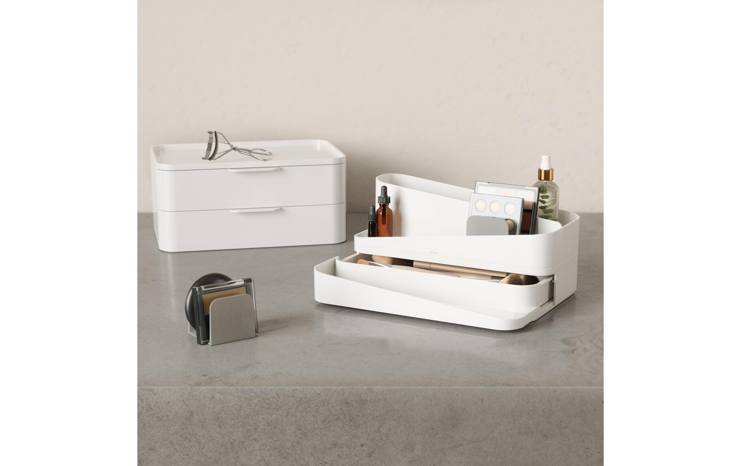 Umbra Make-Up Organizer »Glam Grau/Weiss, Recycled Kunststoff«