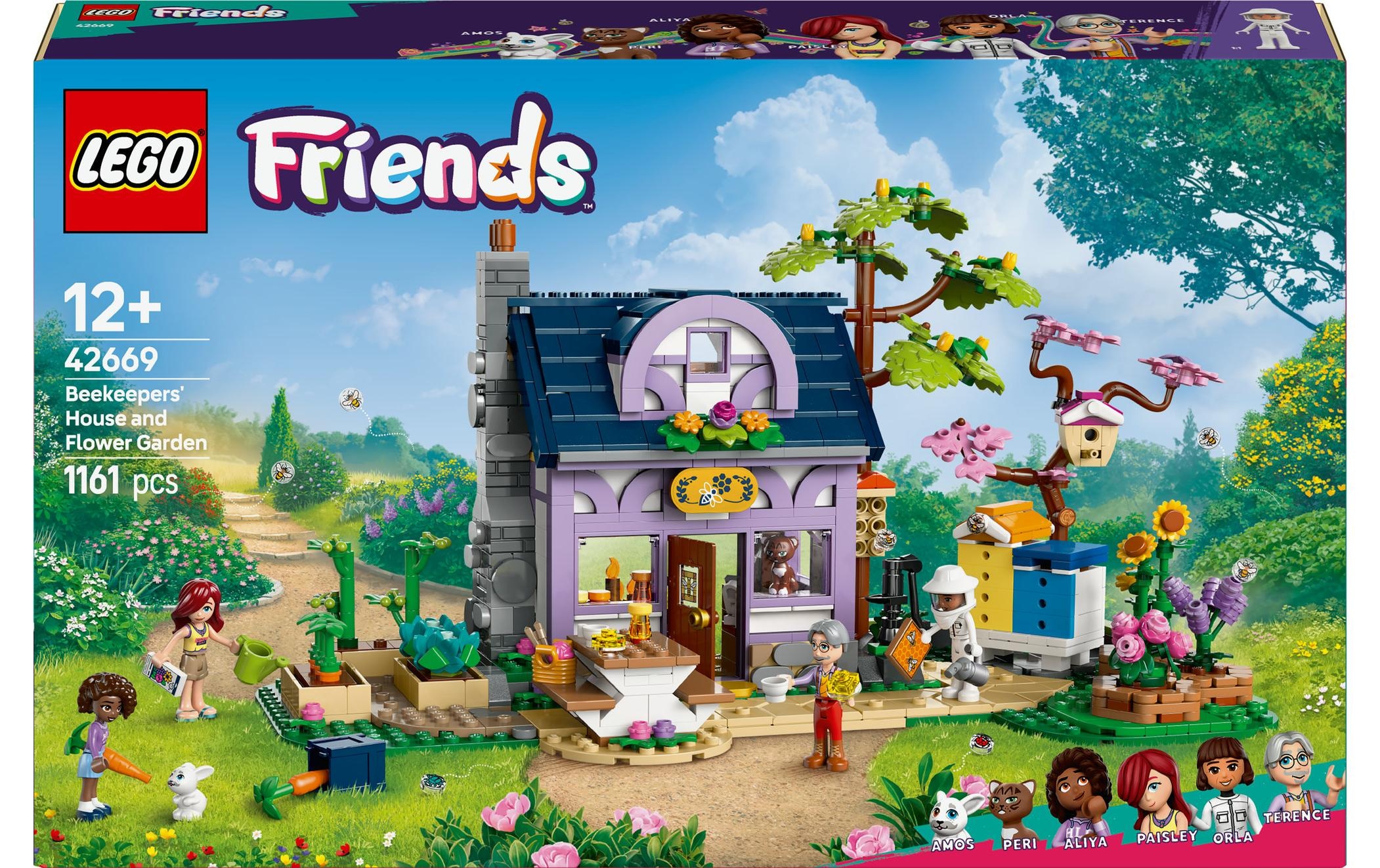 LEGO® Spielbausteine »Friends Haus und Blumengarten der Imker 42669«, (1161 St.)