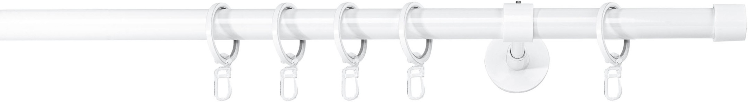 mydeco Gardinenstange "20mm Cap Wandträger 14 cm" 1 läufig-läufig Fixmaß