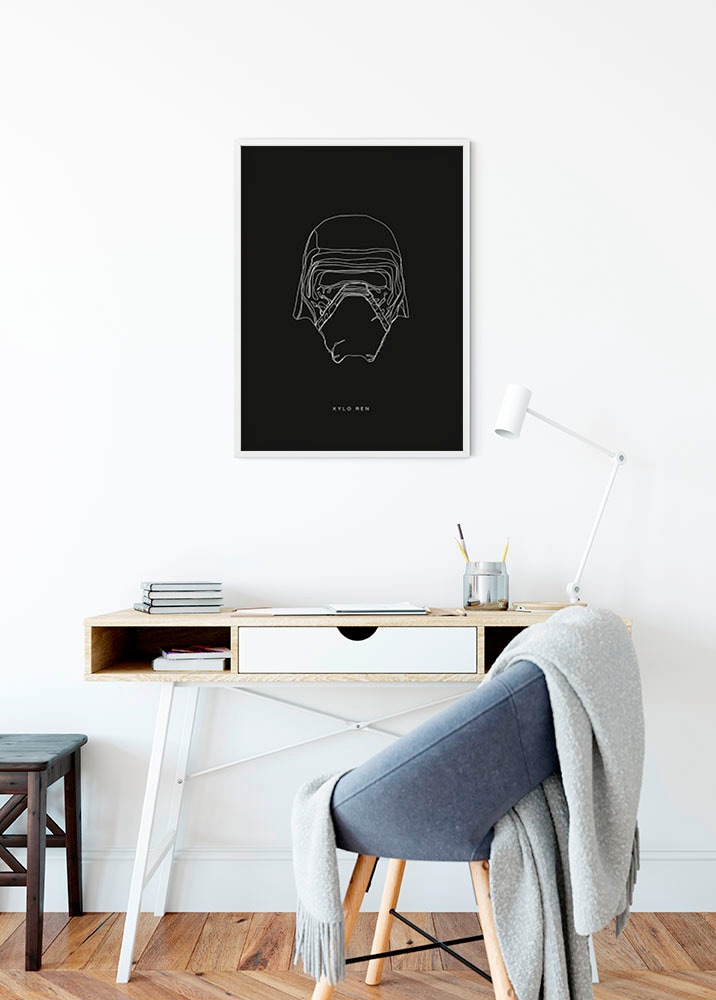 Komar Poster »Star Wars Lines Dark Side Kylo«, Star Wars, (1 St.), Kinderzimmer, Schlafzimmer, Wohnzimmer