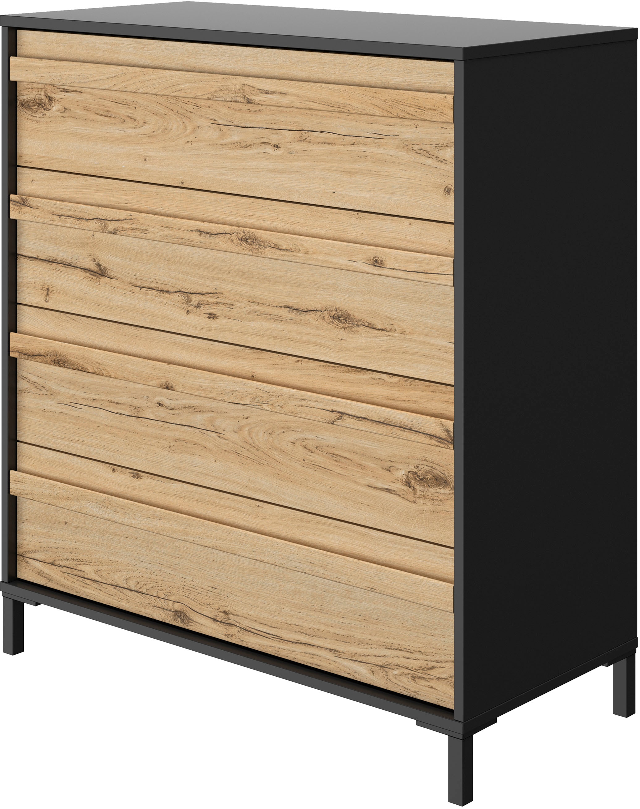 Gami Schlafzimmer-Set »Mimizan«, (6 tlg., Bett, 2 Kissen und inkl. 2x Nachttische, 1x Kleiderschrank, 1x Kommode)