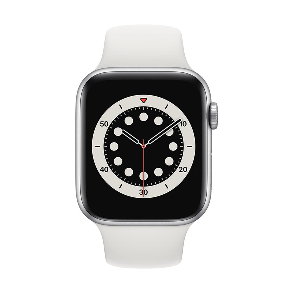 Apple Smartwatch »Serie 6, GPS, 44 mm Aluminium-Gehäuse mit Sportarmband«, (Watch OS)