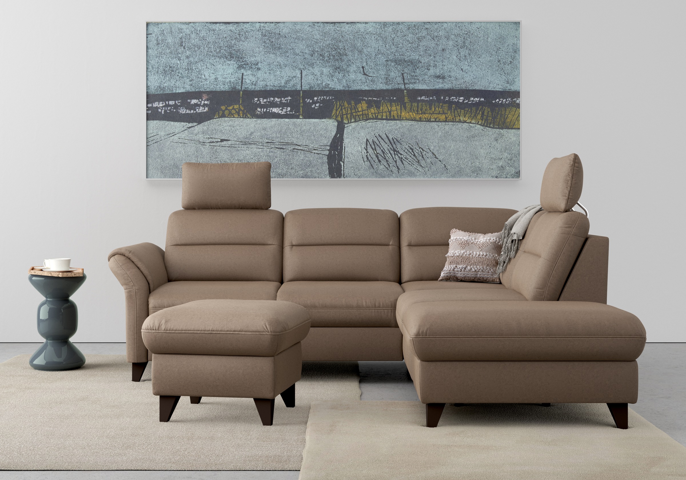 sit&more Stauraumhocker »Mellum«, mit Stauraum und wengefarbenen Holzfüssen