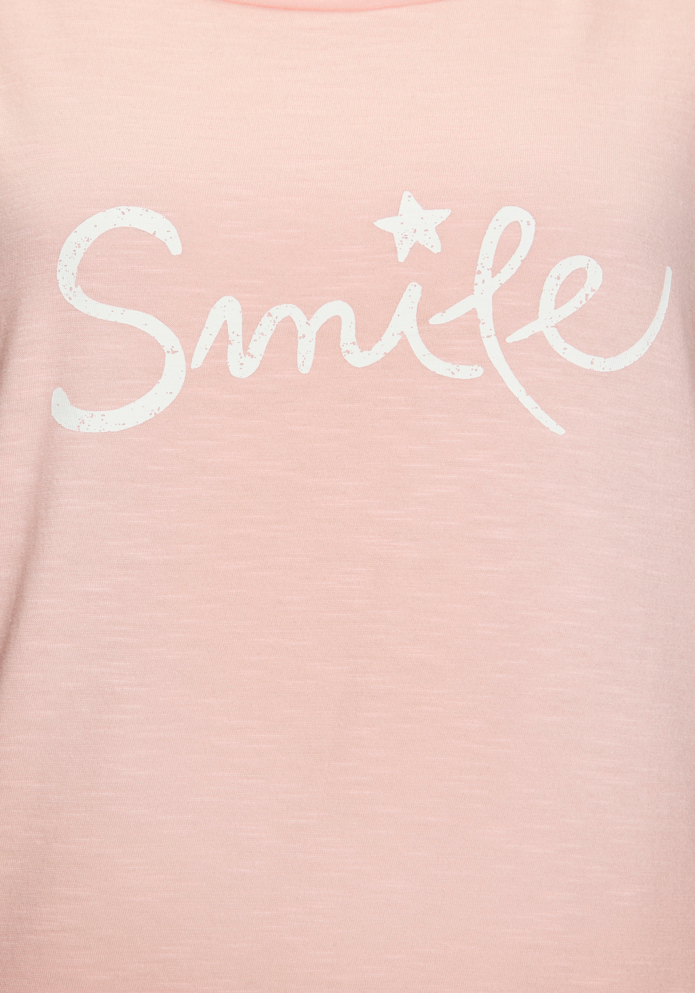 Beachtime T-Shirt »mit Frontdruck "Smile"«, aus weicher Baumwoll-Qualität