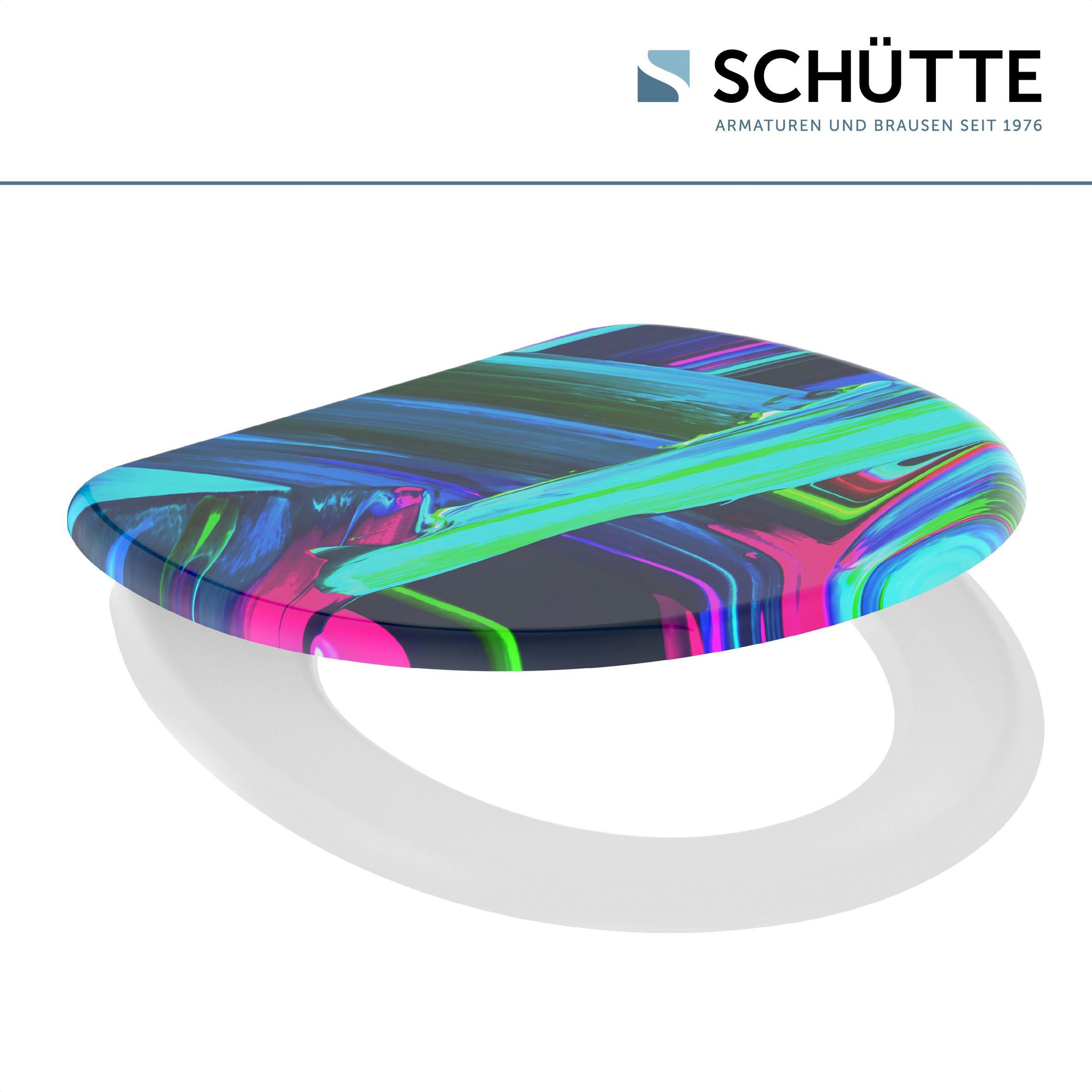 Schütte WC-Sitz 'Neon Paint' mit Absenkautomatik Duroplast