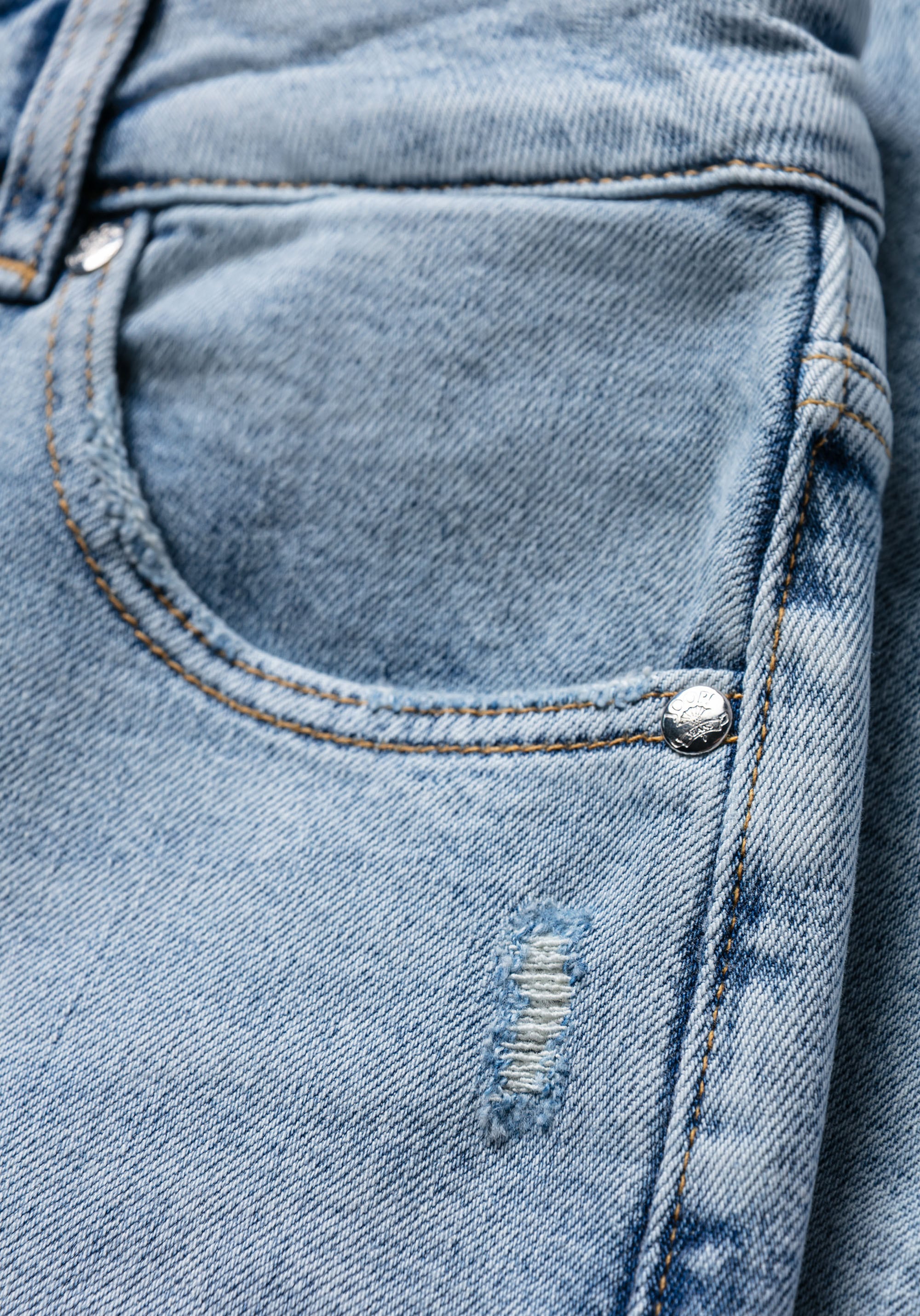 Joop Jeans Jeansrock »Romy«, mit Fransensaum
