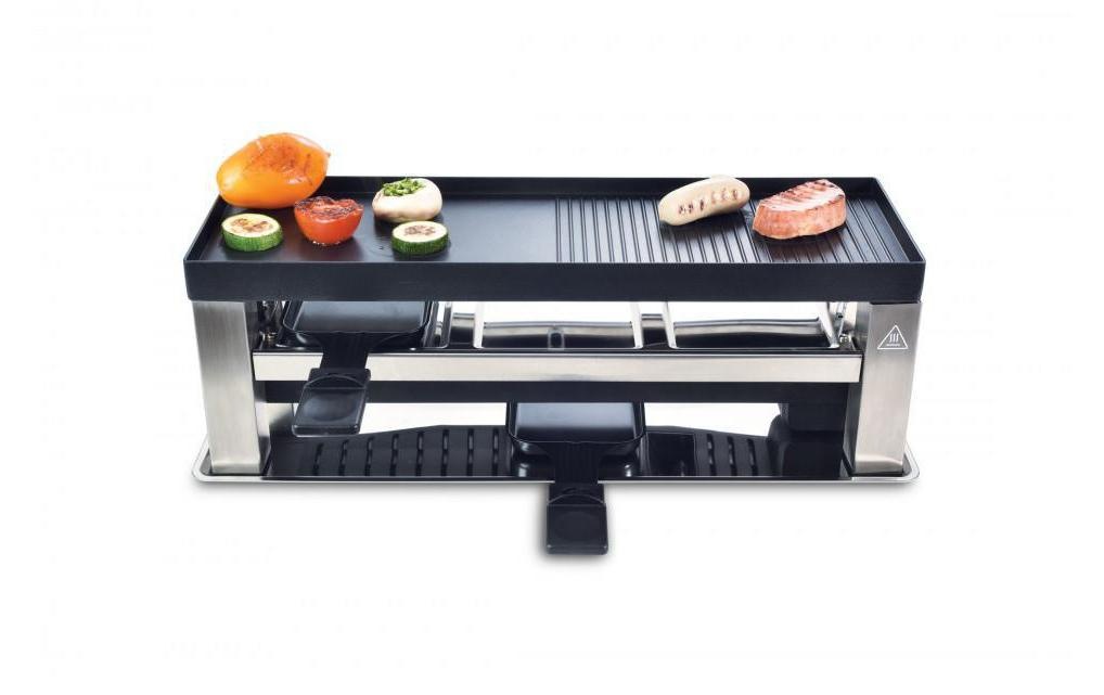 SOLIS OF SWITZERLAND Raclette »Typ 790 4 in 1-3 Personen«, 3 St. Raclettepfännchen, 650 W