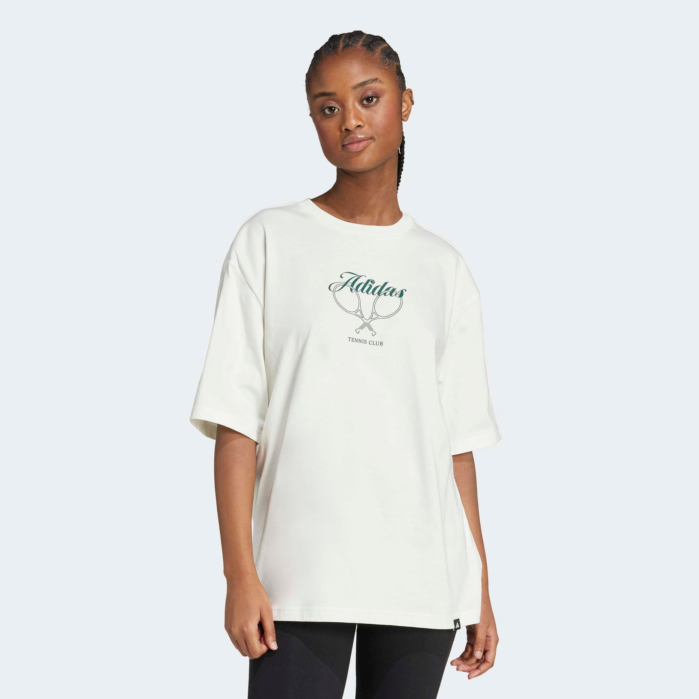 adidas Sportswear T-Shirt »W INTL SS T« Oversize-Passform, kurze Ärmel, aus Baumwolle