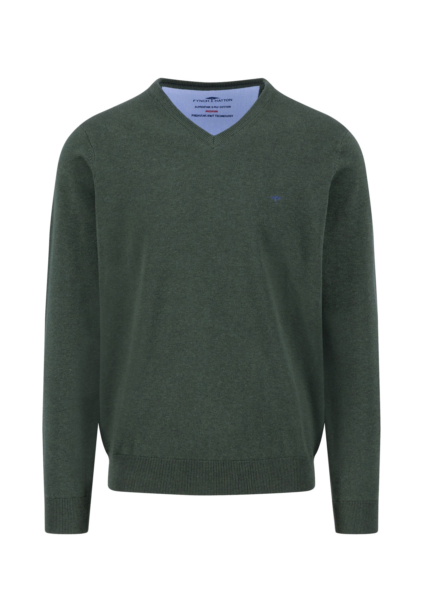 FYNCH-HATTON Strickpullover mit Logo Stickerei