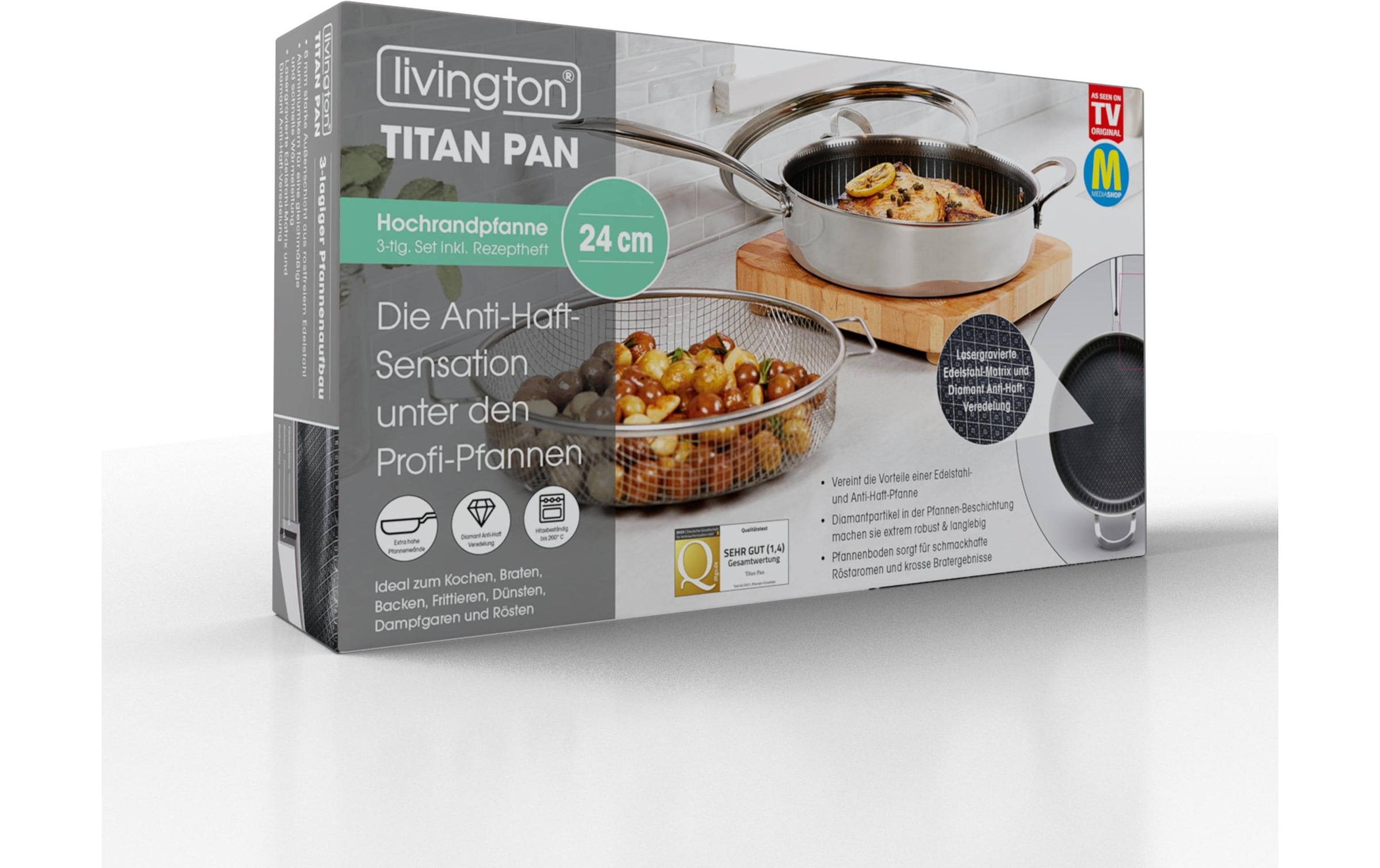 Bratpfanne »Pfanne Titan 24cm«, Edelstahl