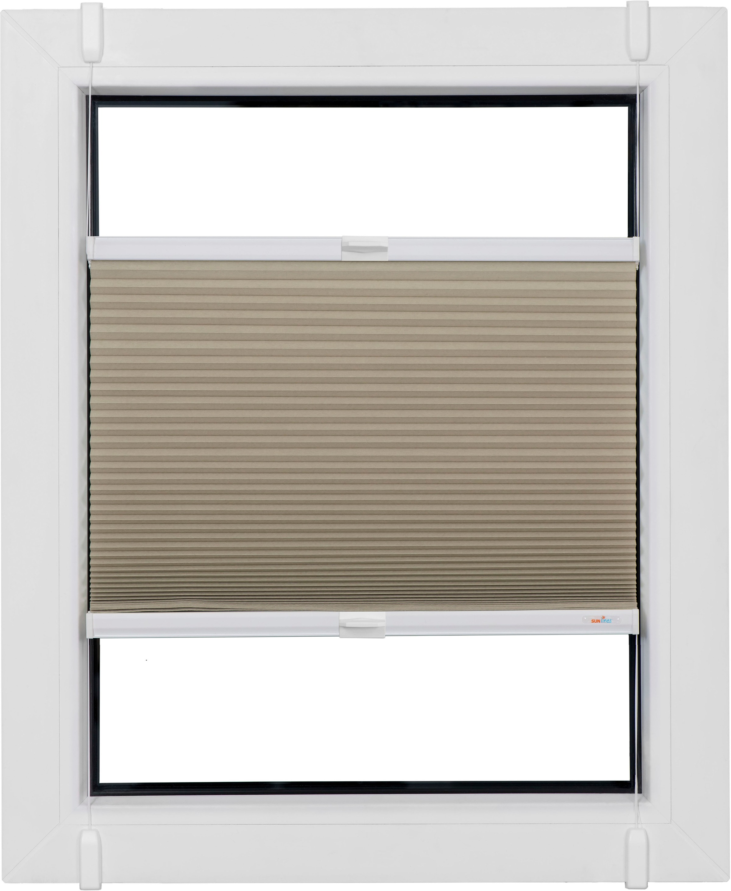sunlines Wabenplissee "Budget Wabe Tageslicht" Lichtschutz ohne Bohren verspannt Klemmfix, glatt