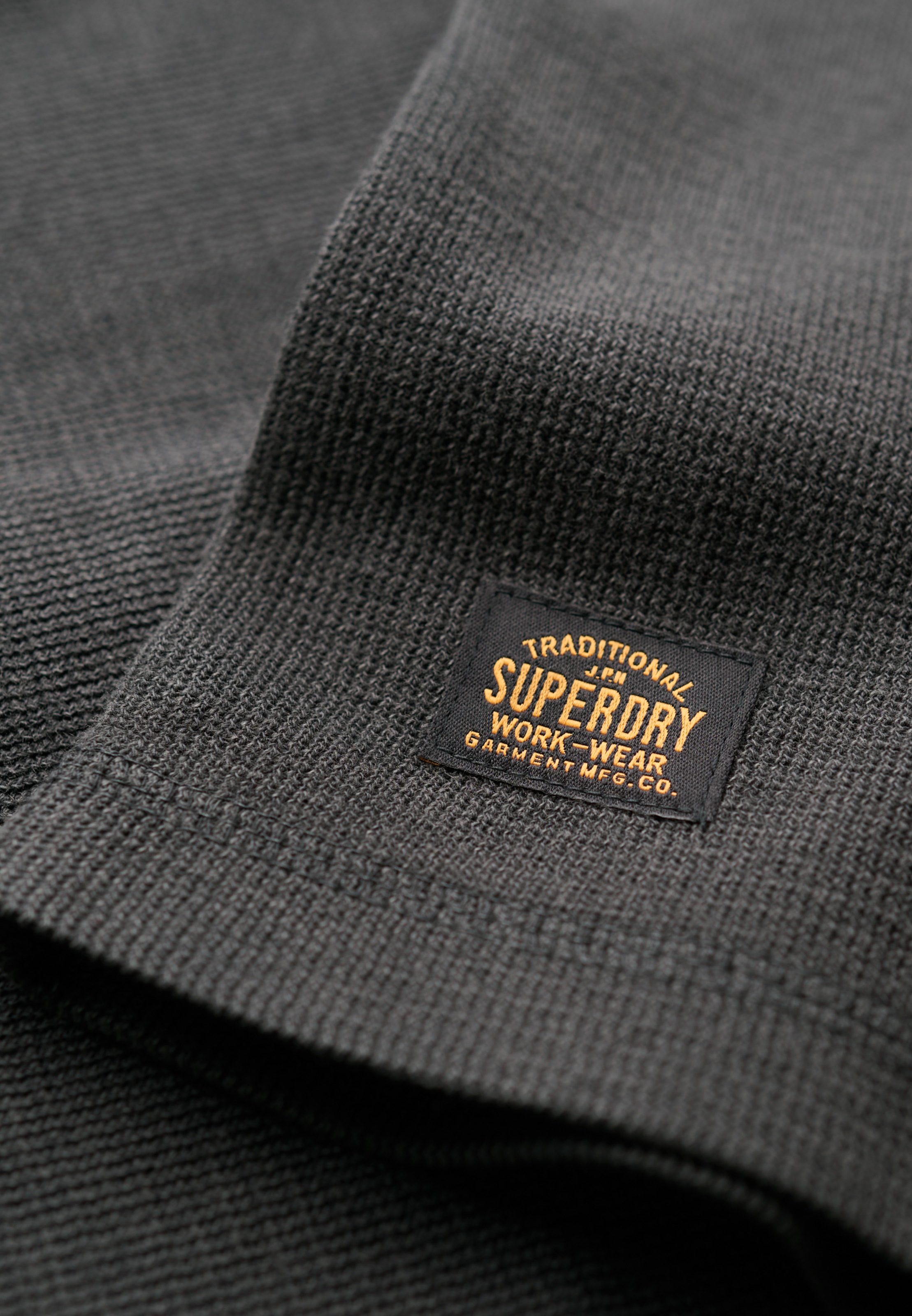 Superdry Langarmshirt »WAFFLE LONG SLEEVE HENLEY TOP«