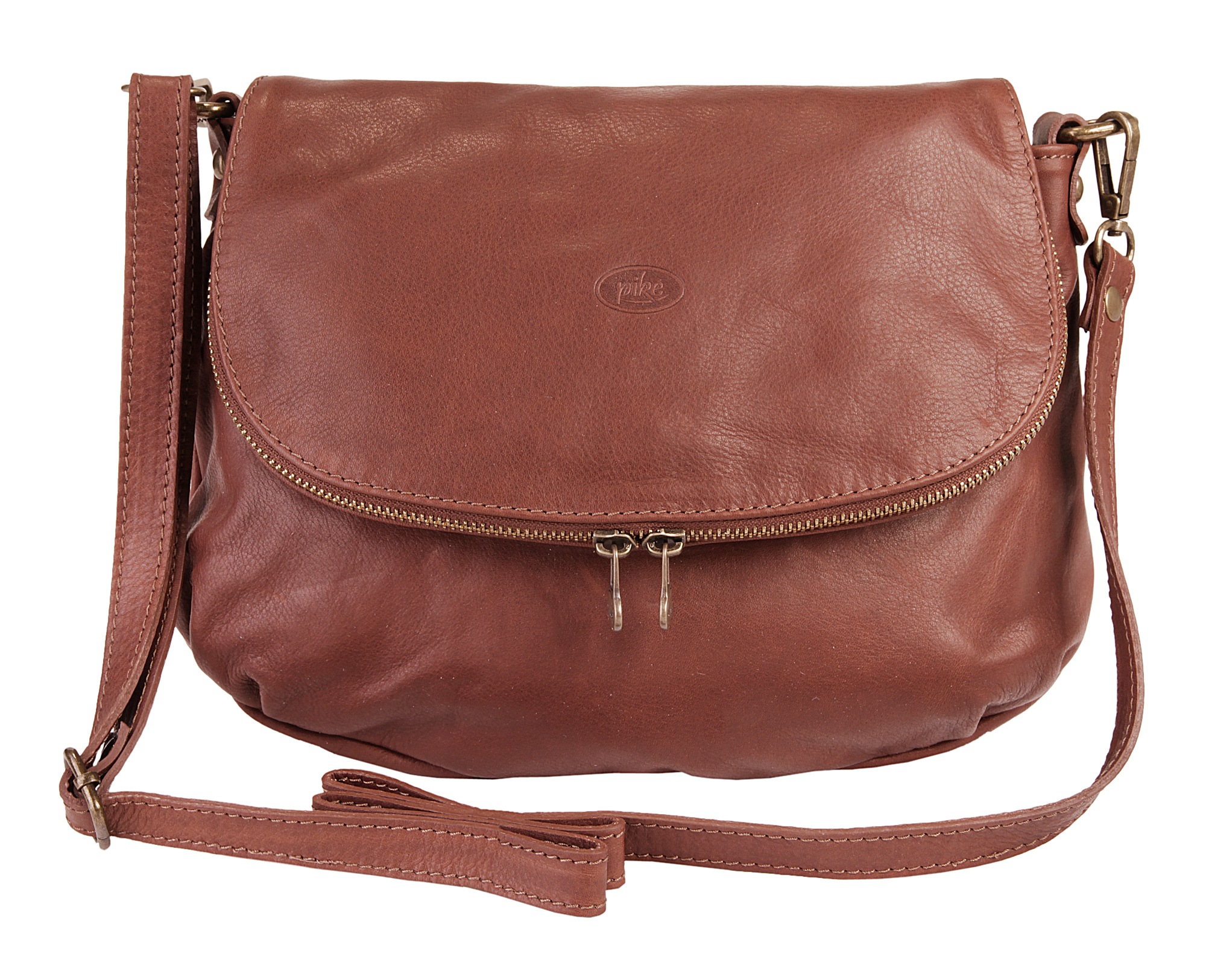 Piké Umhängetasche echt Leder, Made in Italy