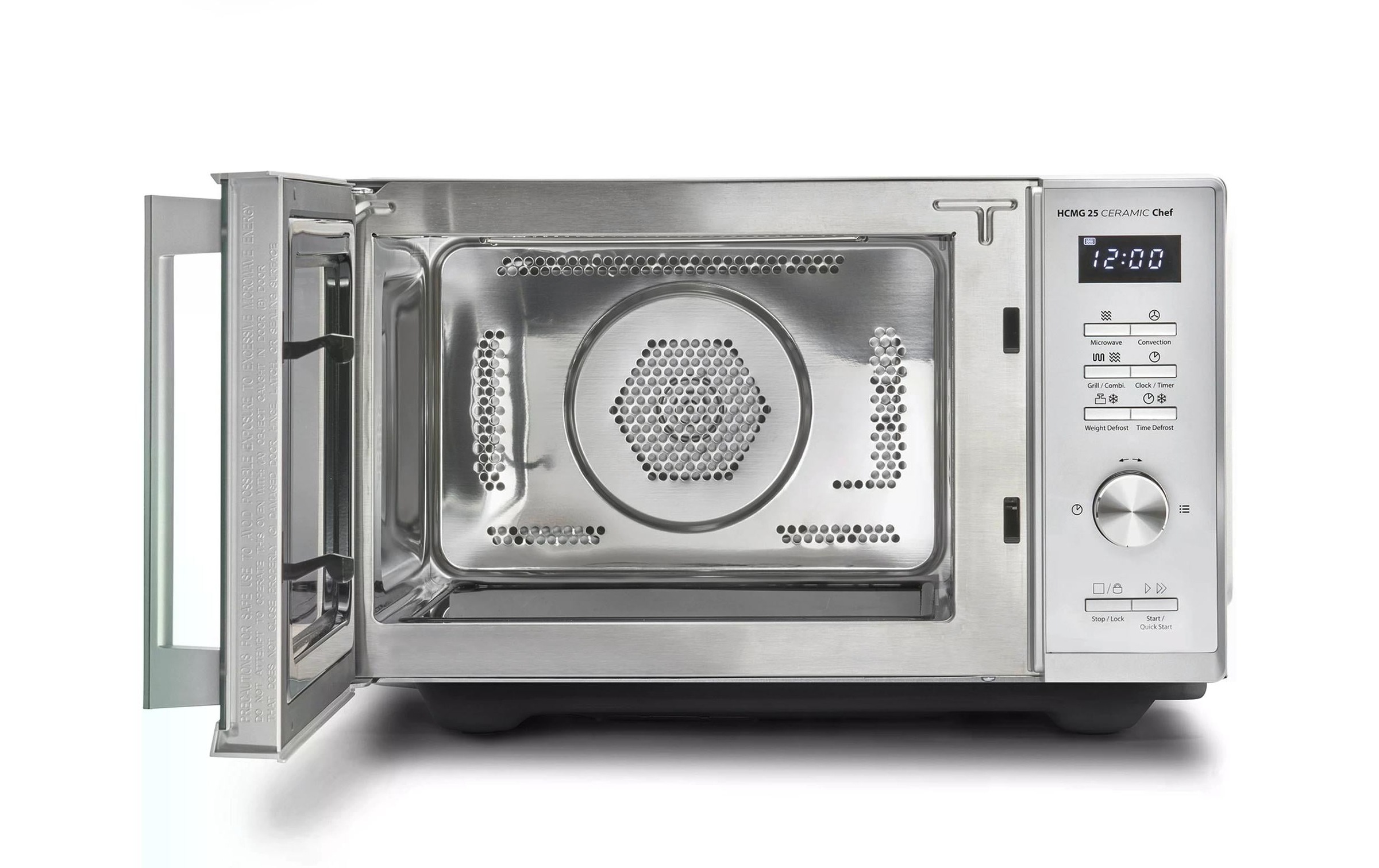 Caso Mikrowelle »mit Grill HCMG 25 Ceramic Chef Silber«, 2100 W