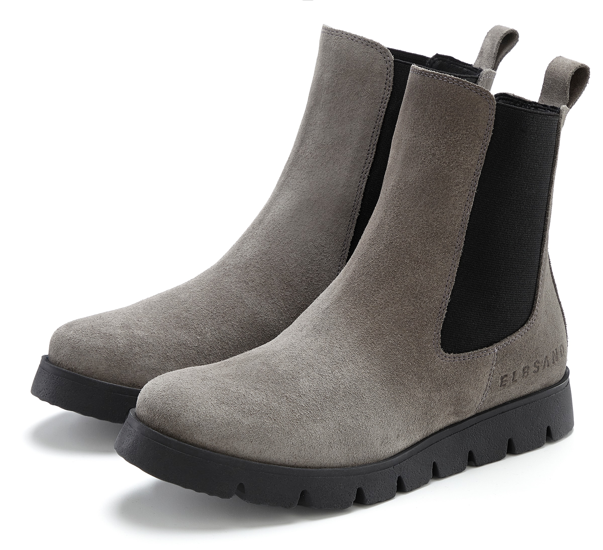 Elbsand Stiefelette "Schlupfstiefel, Stiefel, Sommerstiefelette, Boots, Lederstiefelette" Bikerboots, Chelseaboots aus Leder mit Stretcheinsätzen