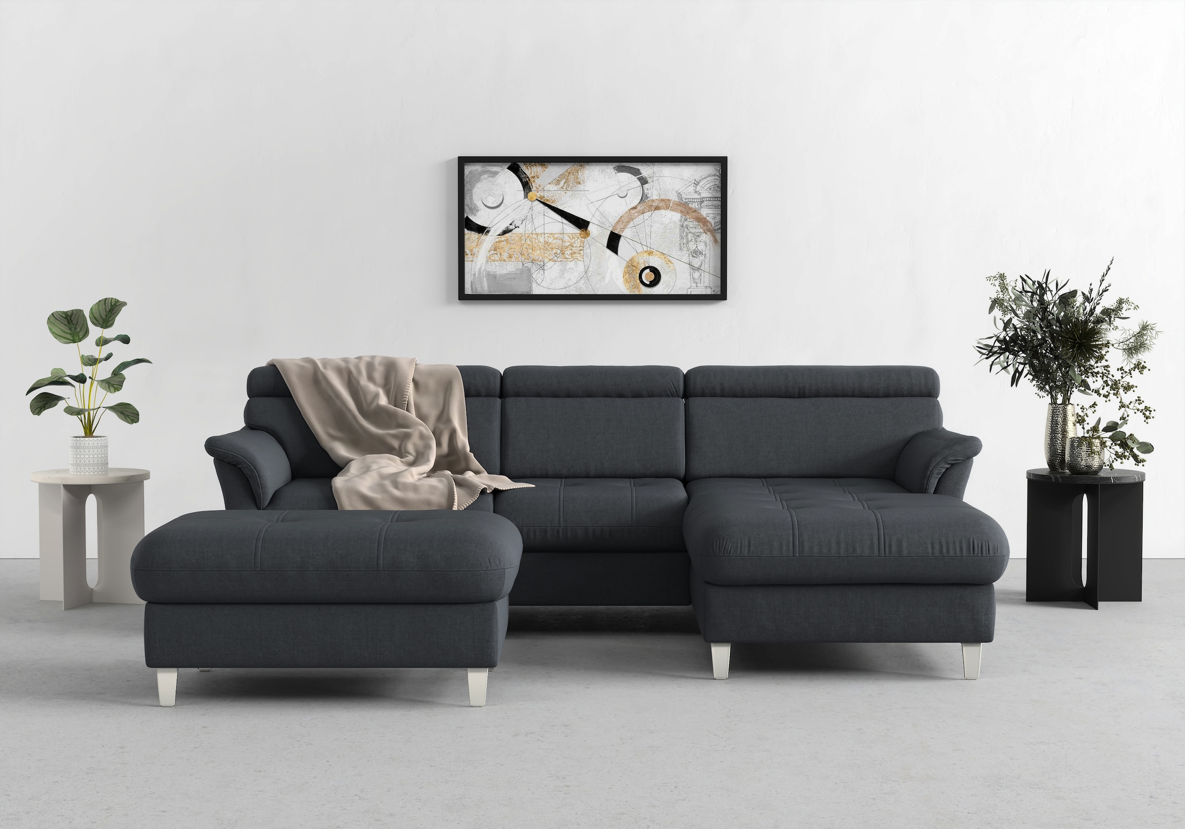 sit&more Ecksofa "Marano L-Form" inklusive Kopfteilverstellung, wahlweise mit Bettfunktion, Bettkasten