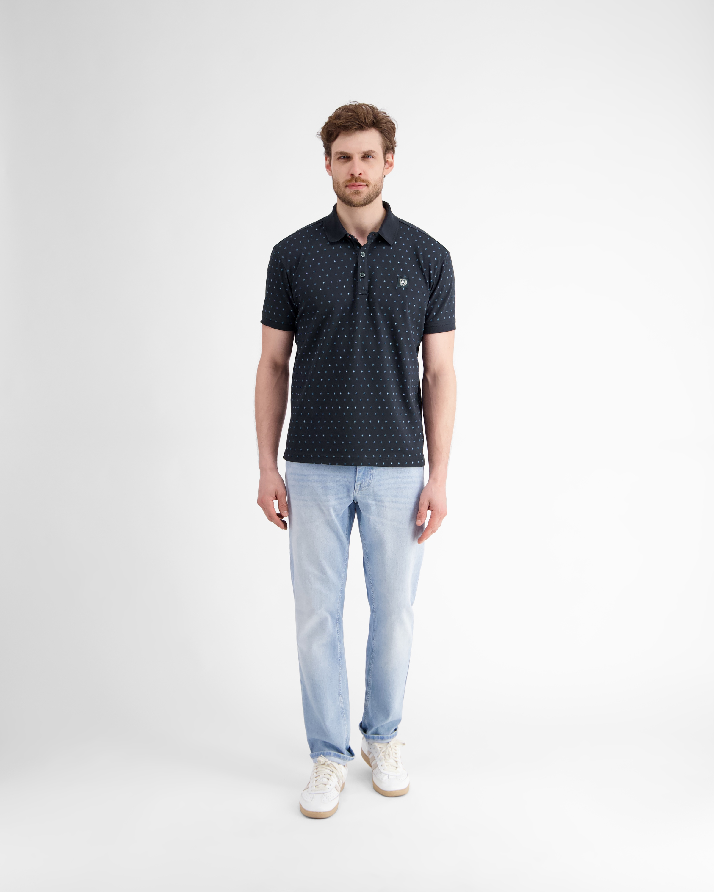 LERROS Poloshirt »LERROS Herren Poloshirt mit Minimalprint«