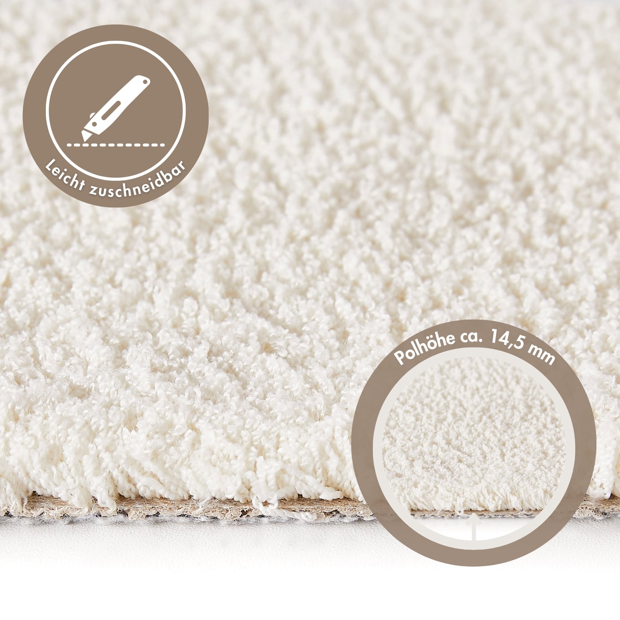 Andiamo Teppichboden »Softness, Velours, Made in Belgium«, rechteckig, 17 mm Höhe, Uni Farben, Breite 400 cm, besonders weich, Wohnzimmer, Schlafzimmer
