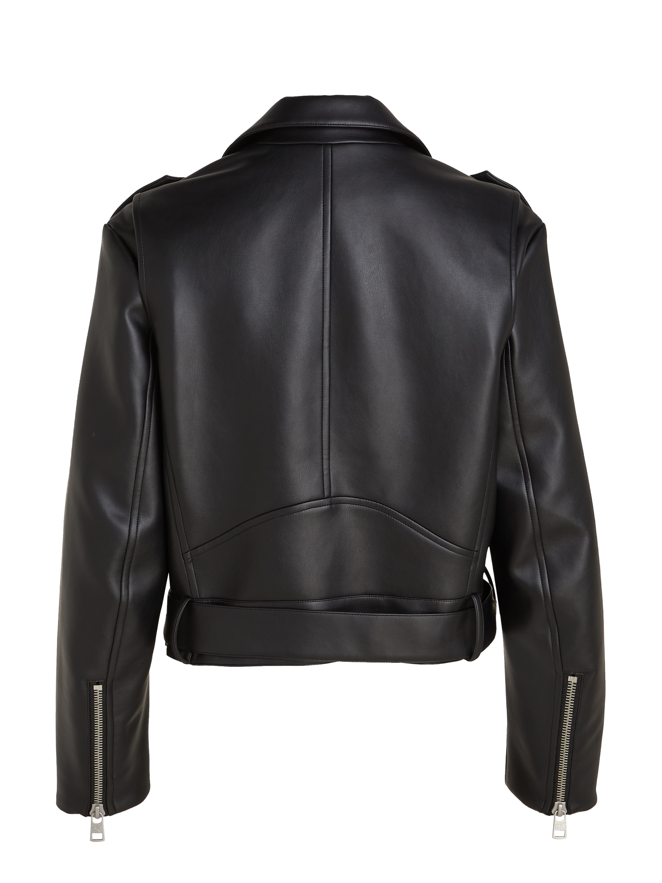 Calvin Klein Jeans Lederjacke »CLASSIC FAUX LEATHER BIKER«, mit Gürtel