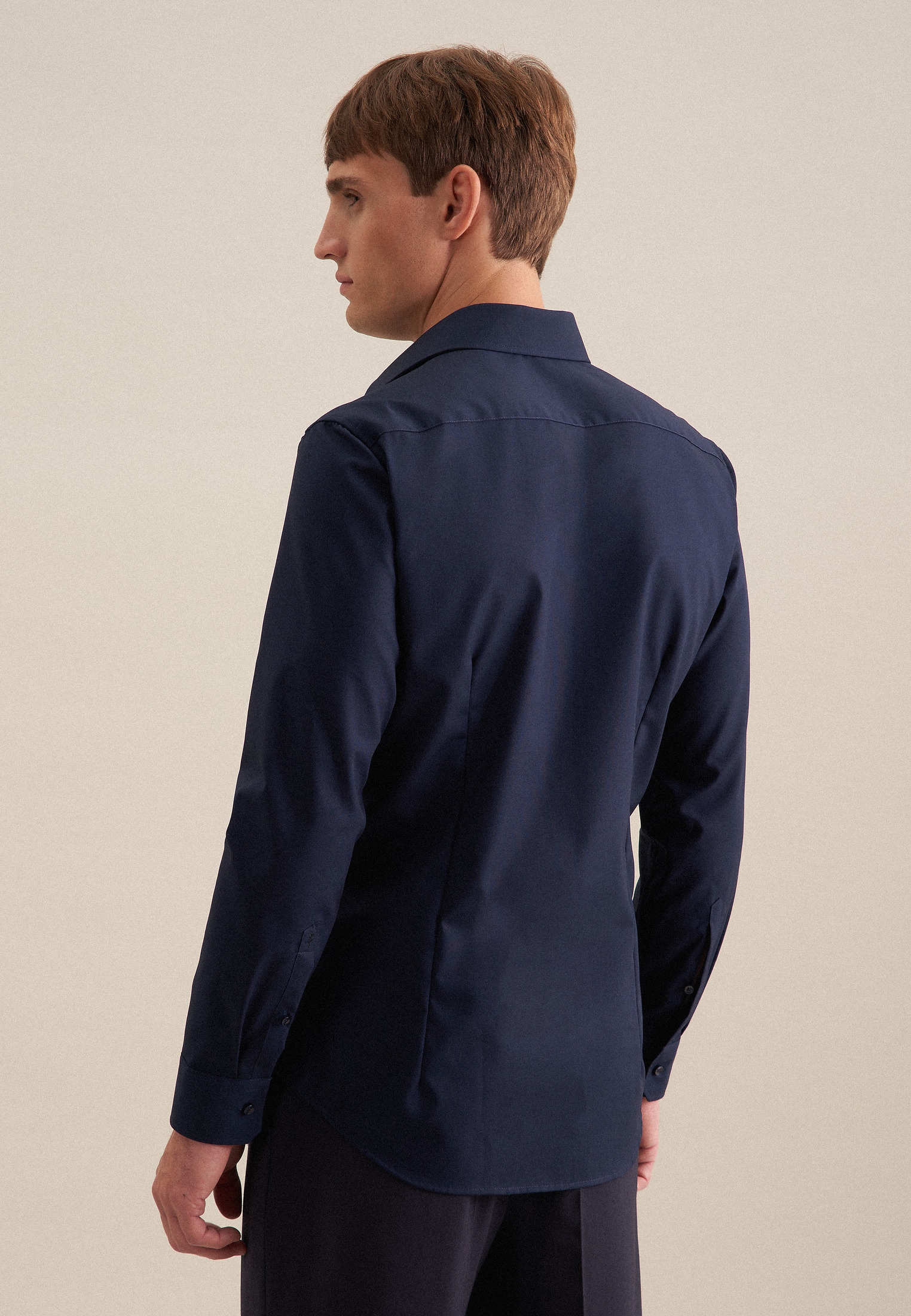 seidensticker Businesshemd »Slim«, Slim Extra langer Arm Kentkragen Uni