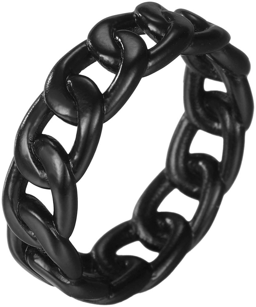 Fingerring »Schmuck Geschenk Edelstahl Ring Damenring Herrenring Panzerkette Color«