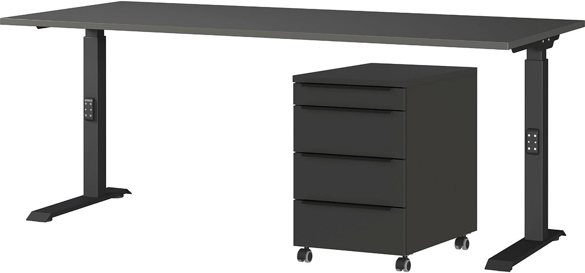 GERMANIA Büromöbel-Set »Mailand« 2 tlg. inkl. Schreibtisch und Rollcontainer