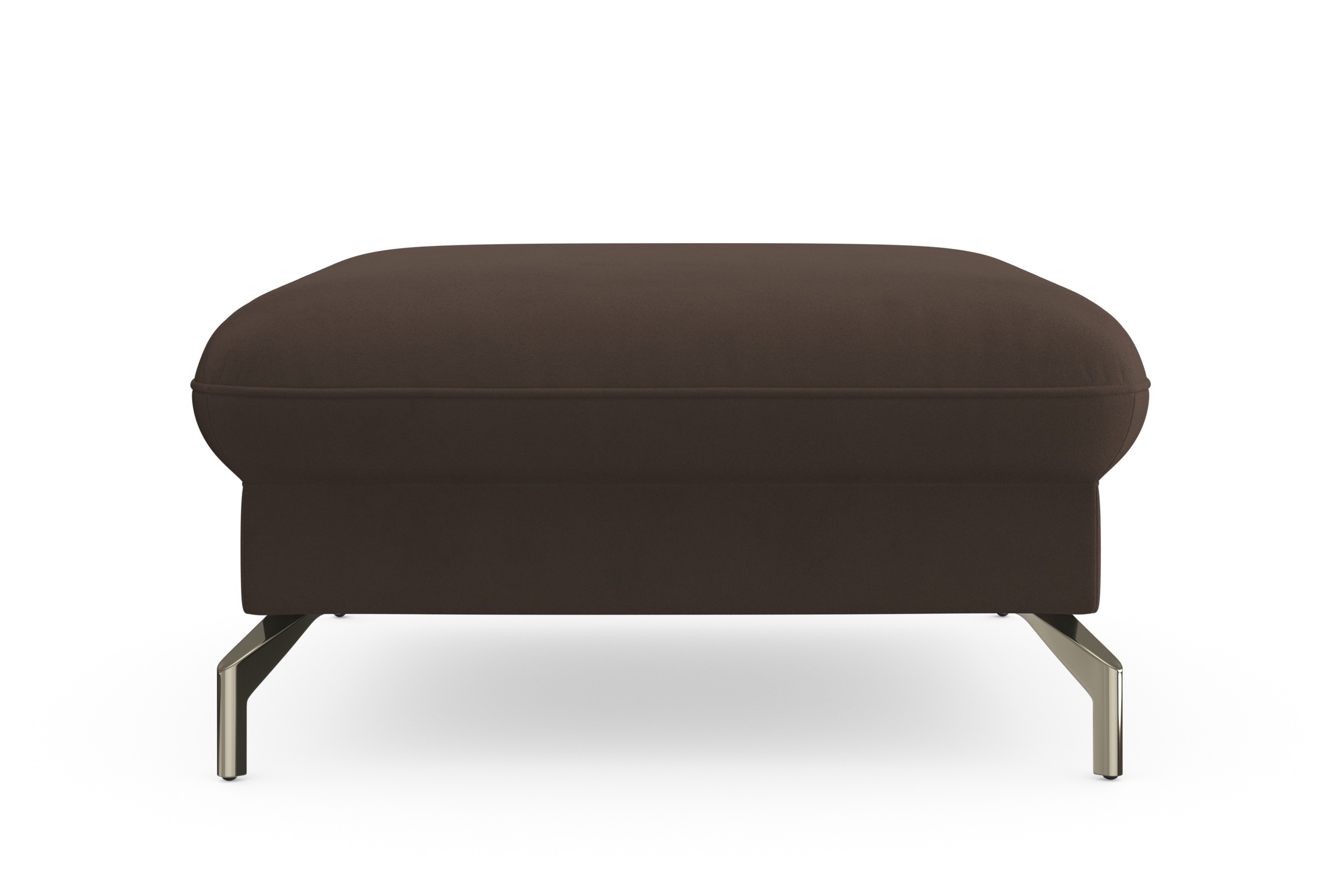 sit&more Hocker »Fashion«, inklusive Federkern, mit satinierten Nickelfüssen
