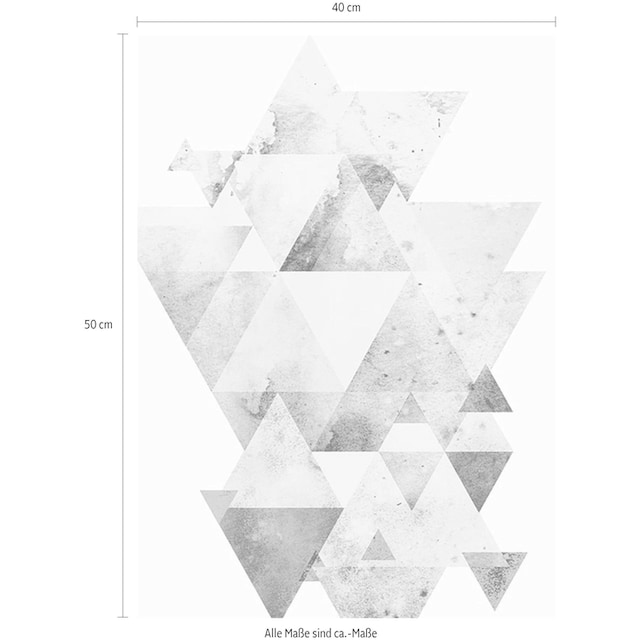 »Triangles im (1 Formen-Kunst, kaufen Poster ❤ Wohnzimmer Komar Red«, St.), Kinderzimmer, Shop Schlafzimmer, Jelmoli-Online