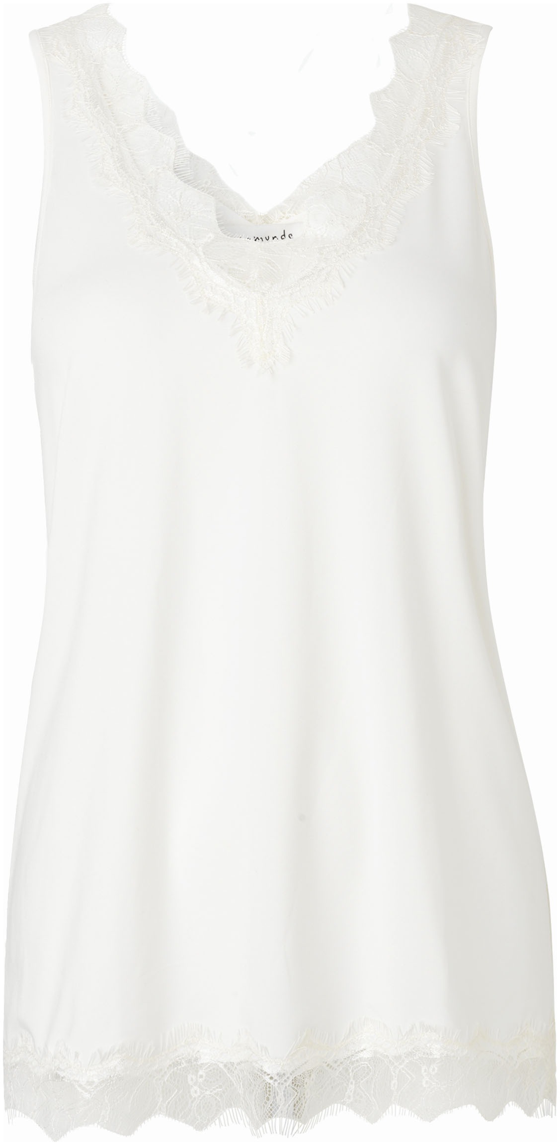 rosemunde Unterziehshirt »Billie Tank Top« Vintage-Spitzenbesatz an V- Ausschnitt und Saum