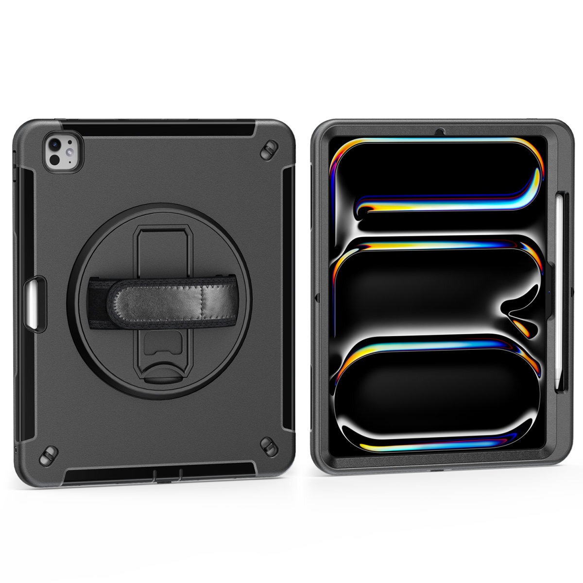 4smarts Tablet-Hülle »Rugged Case GRIP für Apple iPad Pro 13 (M4, 2024)«, Backcover, Schutzhülle, Handyschutzhülle, Case, Schutzcase, stossfest