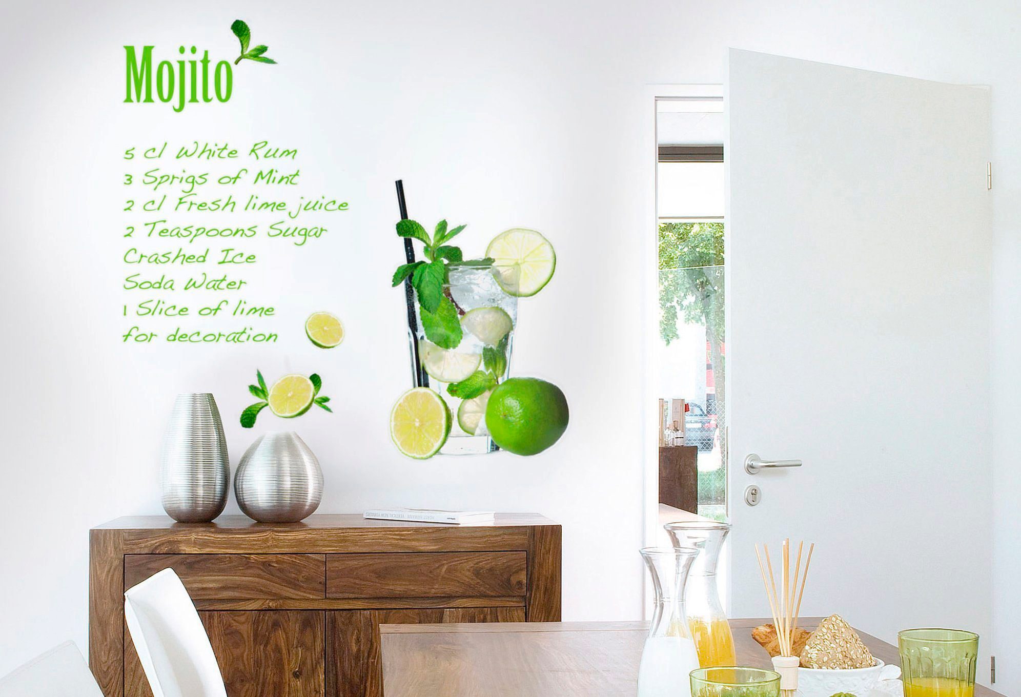 Komar Wandtattoo »Mojito - Grösse 100 x 70 cm«, selbstklebend, Wandsticker
