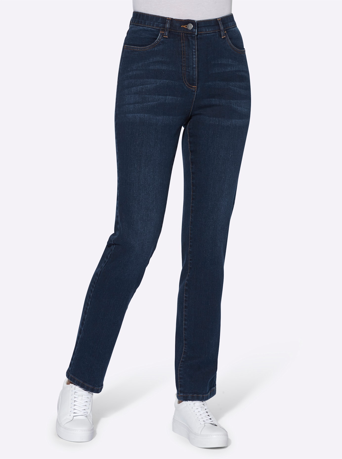 Classic Basics High-waist-Jeans, (1 tlg.)