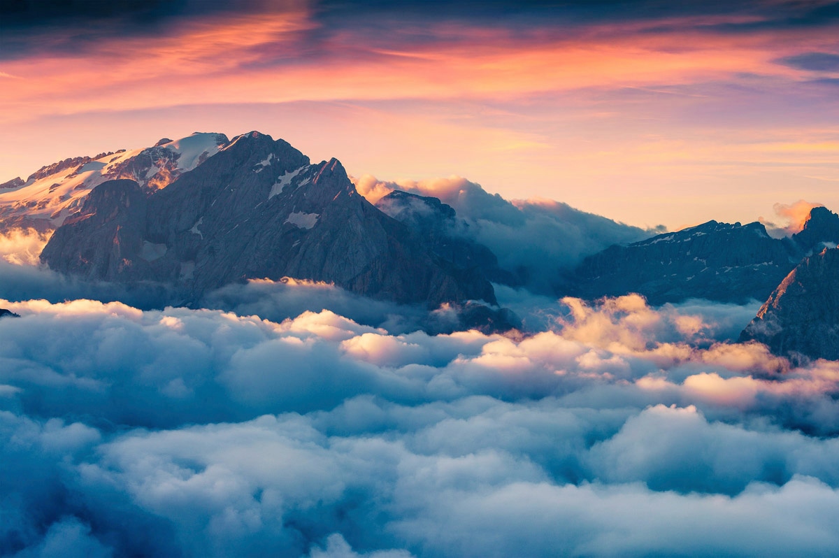 Papermoon Fototapete »ALPEN-GEBIRGE LANDSCHAFT XXL«