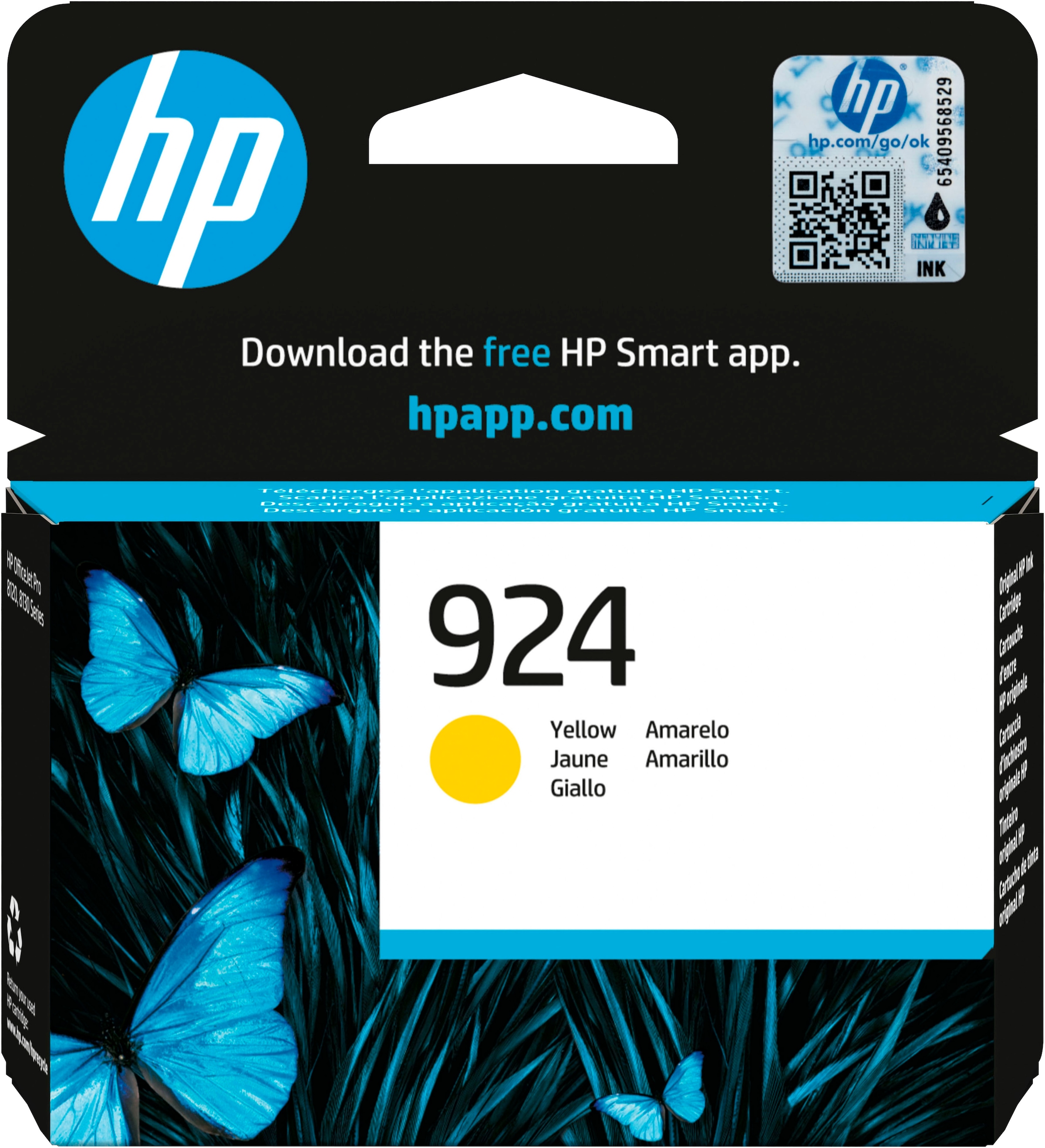 HP Tintenpatrone "HP original Druckerpatrone 924 Yellow" 3 Probemonate gratis* drucken