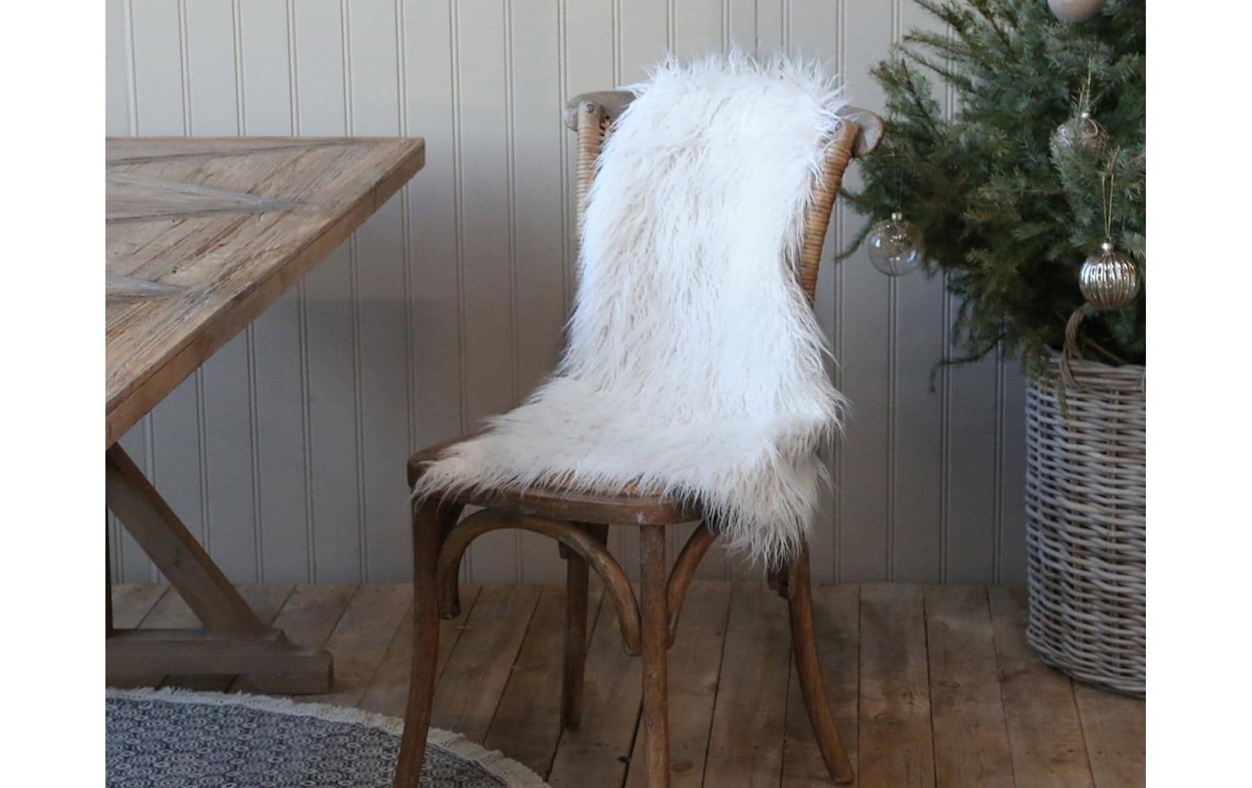 Fellteppich »Chic Antique Pelzimitat, Weiss«, fellförmig