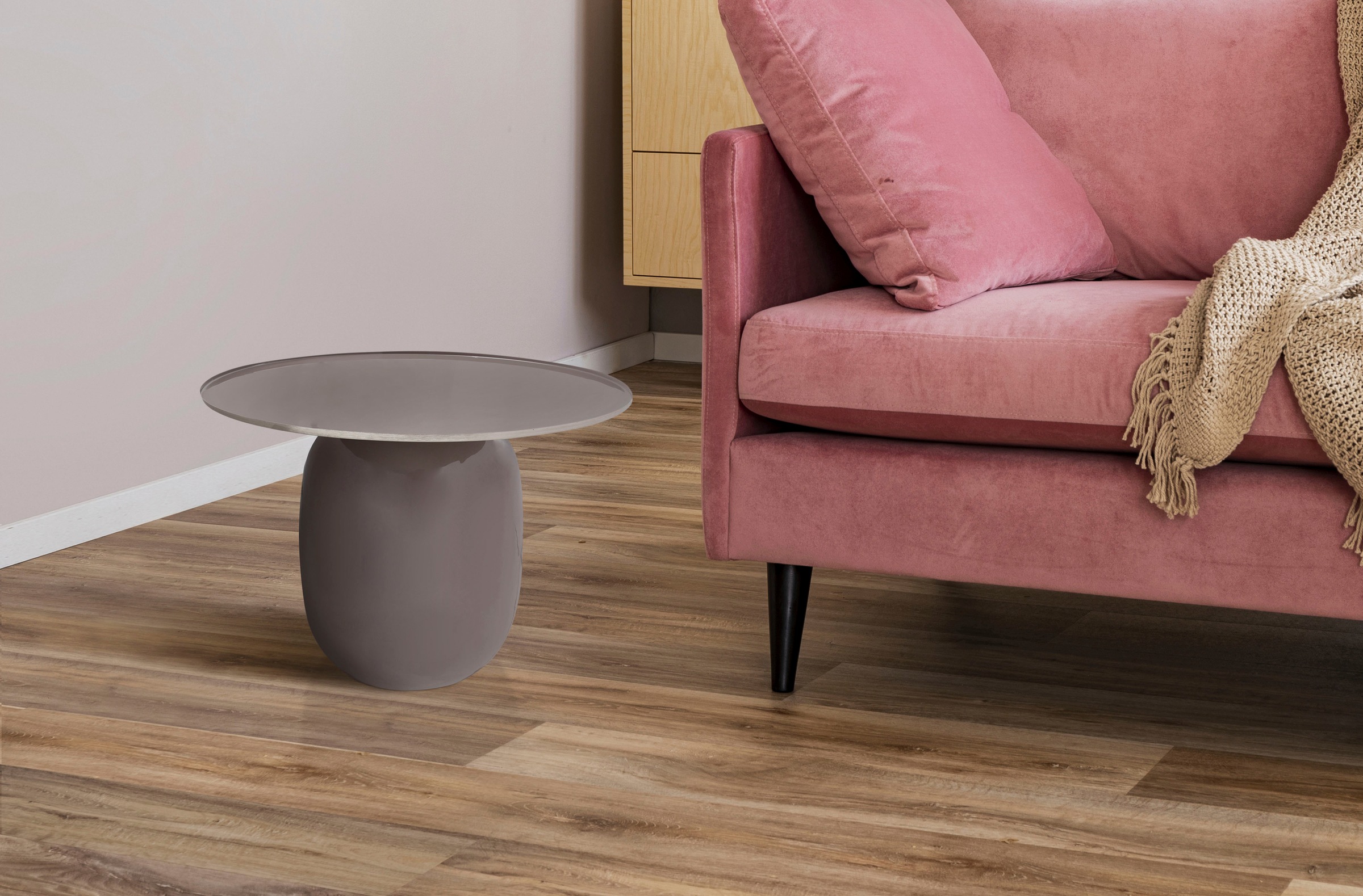 Table d'Appoint Design "Lucile" 51cm Gris