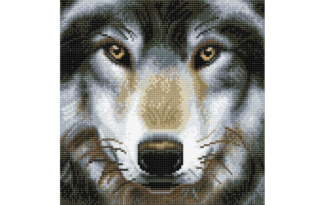 Kreativset »CRAFT Buddy Crystal Art Kit Wolf 30 x 30 cm«, (11 tlg.)