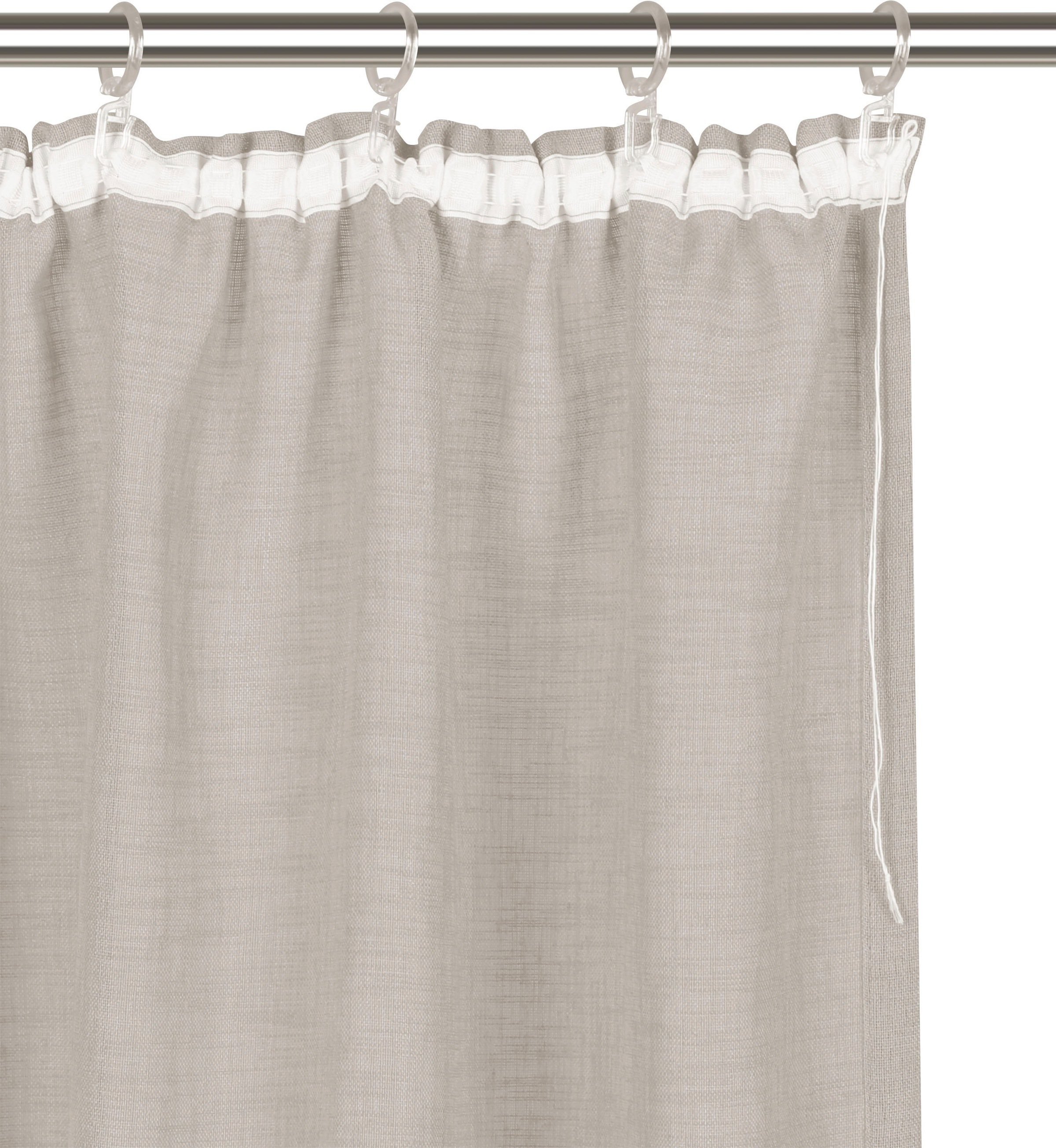 my home Gardine »Fiete«, (1 St.), Leinen Optik, Sichtschutz, halbtransparent, einfarbig, Leinenoptik