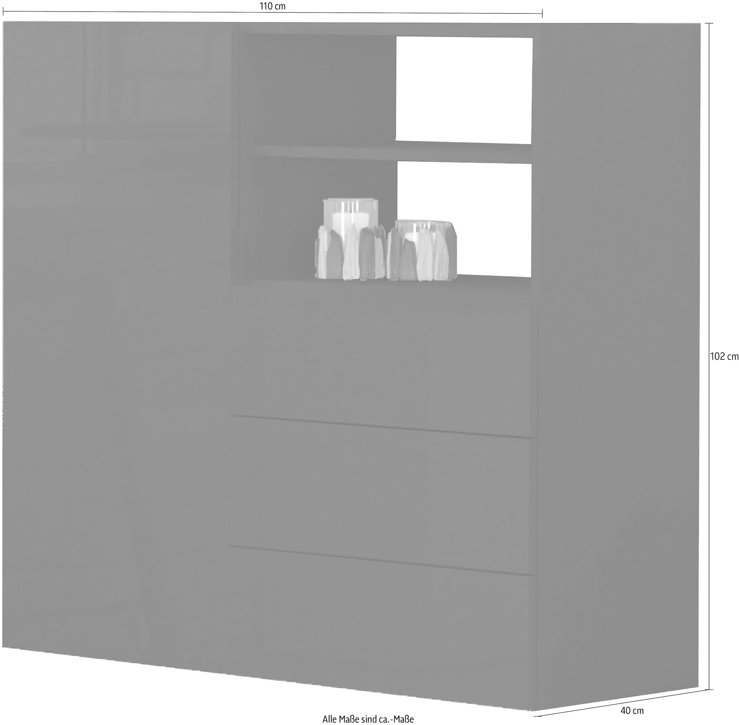 INOSIGN Highboard »Metis«, Breite 110 cm