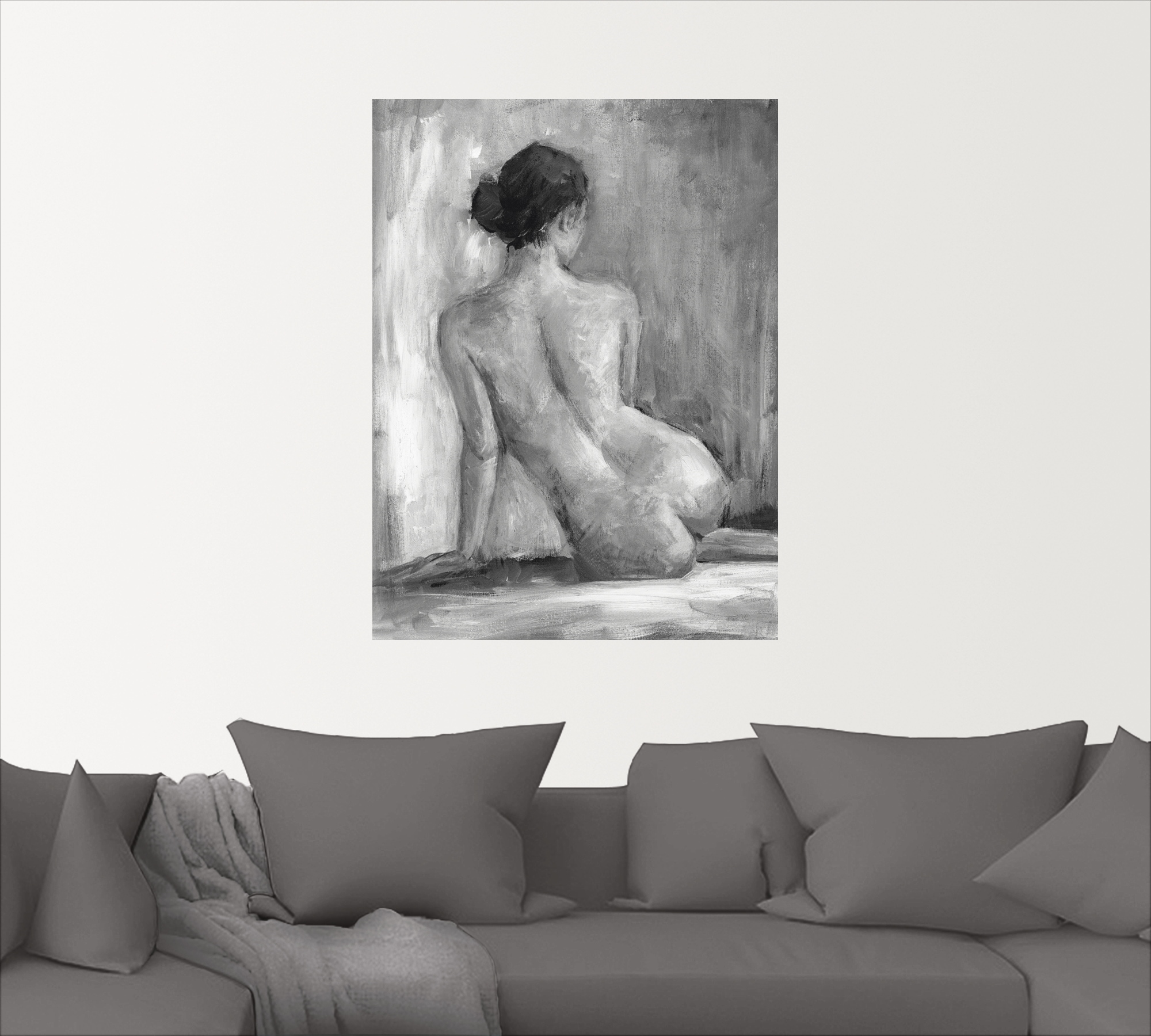 Artland Wandbild »Figur in schwarz & weiss I«, Frau, (1 St.), als Alubild, Outdoorbild, Leinwandbild, Poster, Wandaufkleber