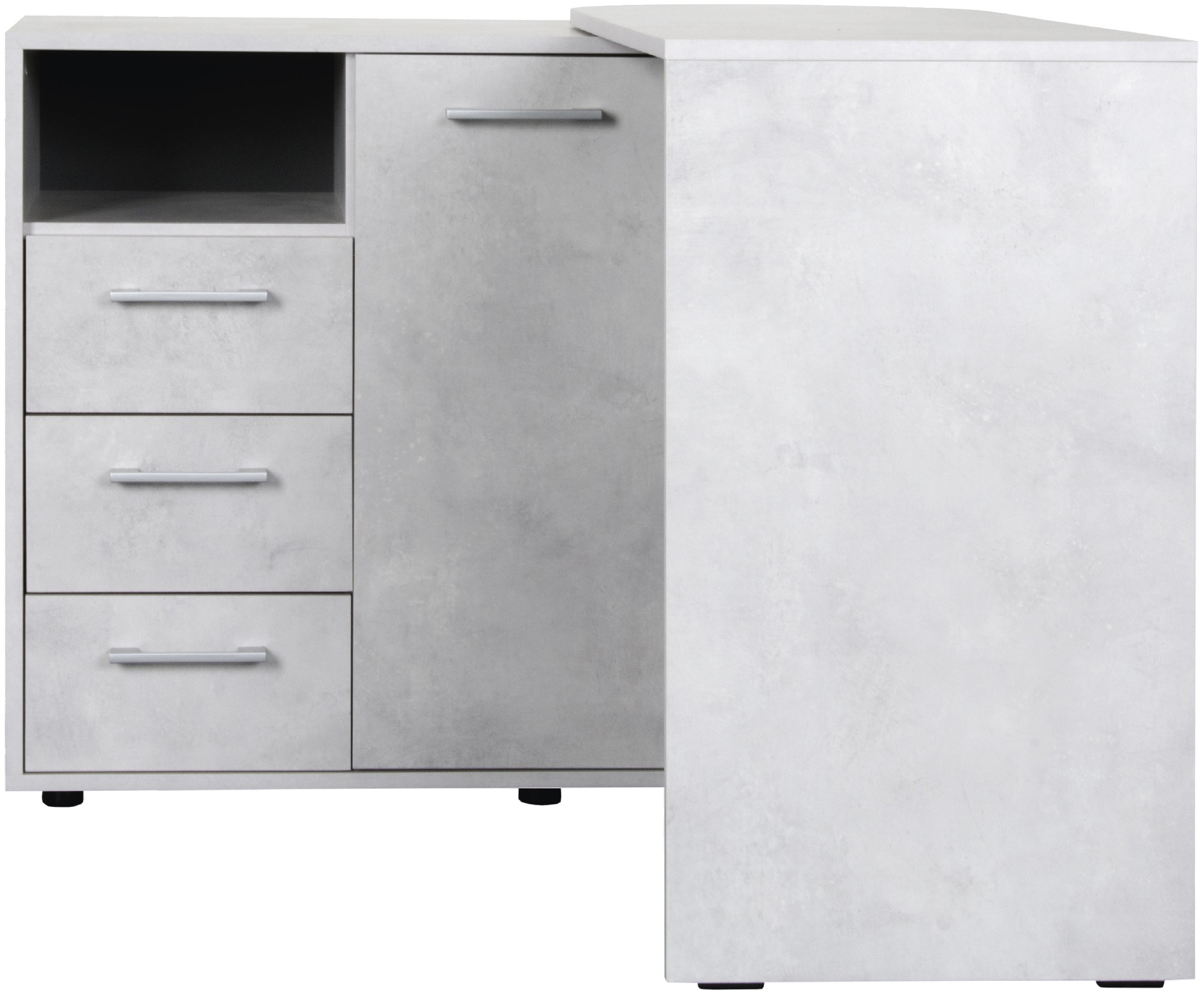 VOGL Möbelfabrik Schreibtisch »1246 mit schwenkbarer Tischplatte«, platzsparend, Breite 98-149 cm, Made in Germany