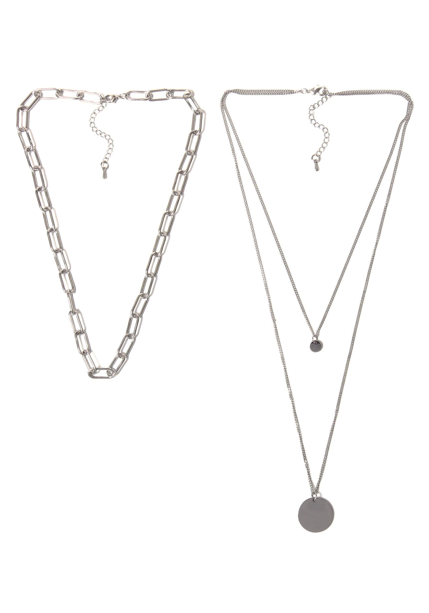 bei Jelmoli-Versand Firetti (Set, online runden »2-reihige Collier-Set Gliederkette mit Layering tlg.) Anhängern«, 2 shoppen Schweiz