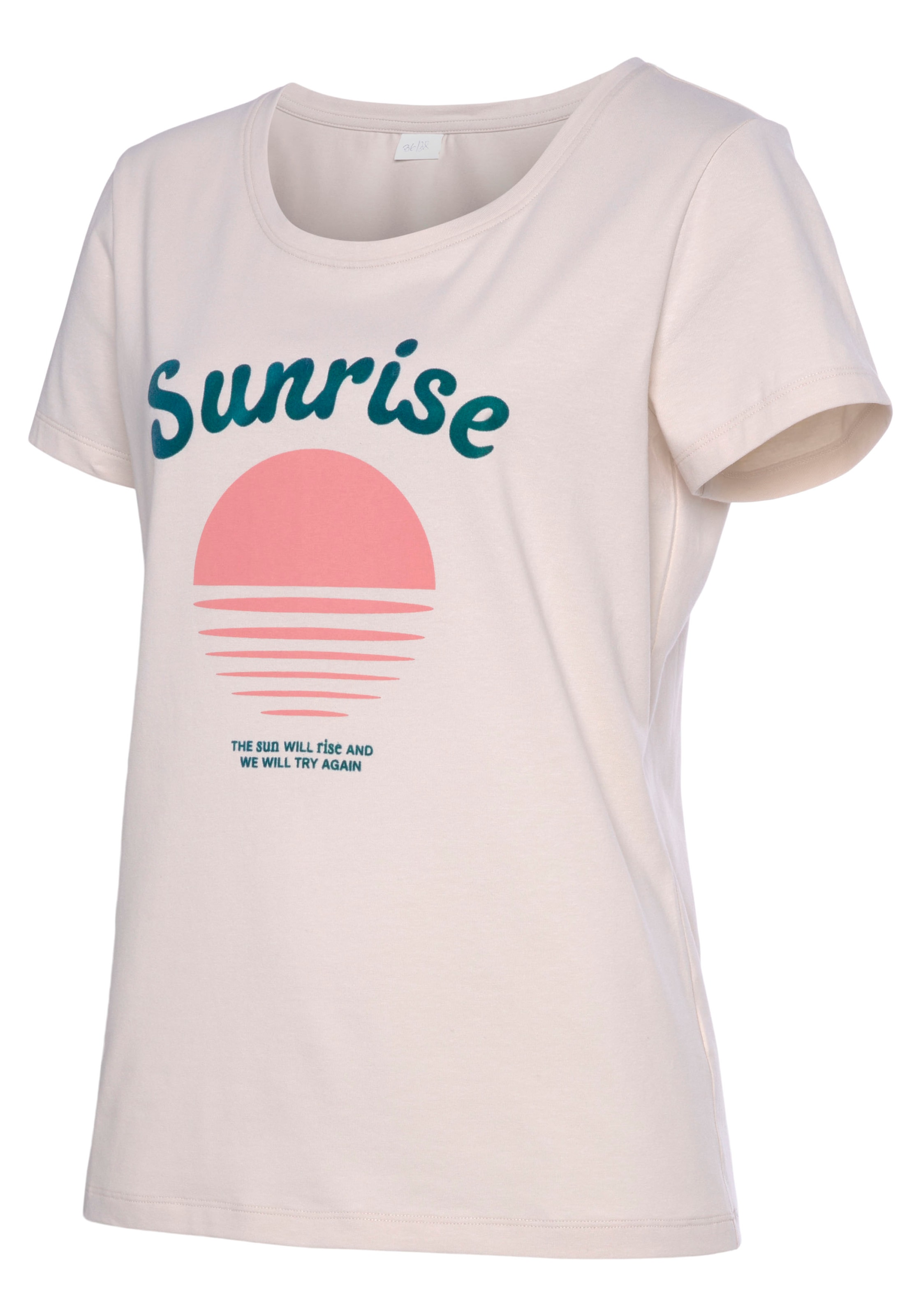 Vivance Kurzarmshirt, T-Shirt mit schönem Frontprint, Loungewear